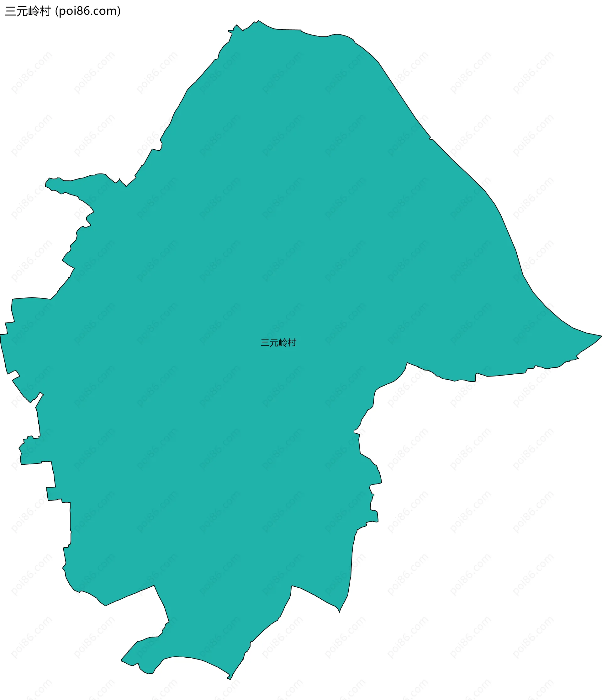 三元岭村边界地图