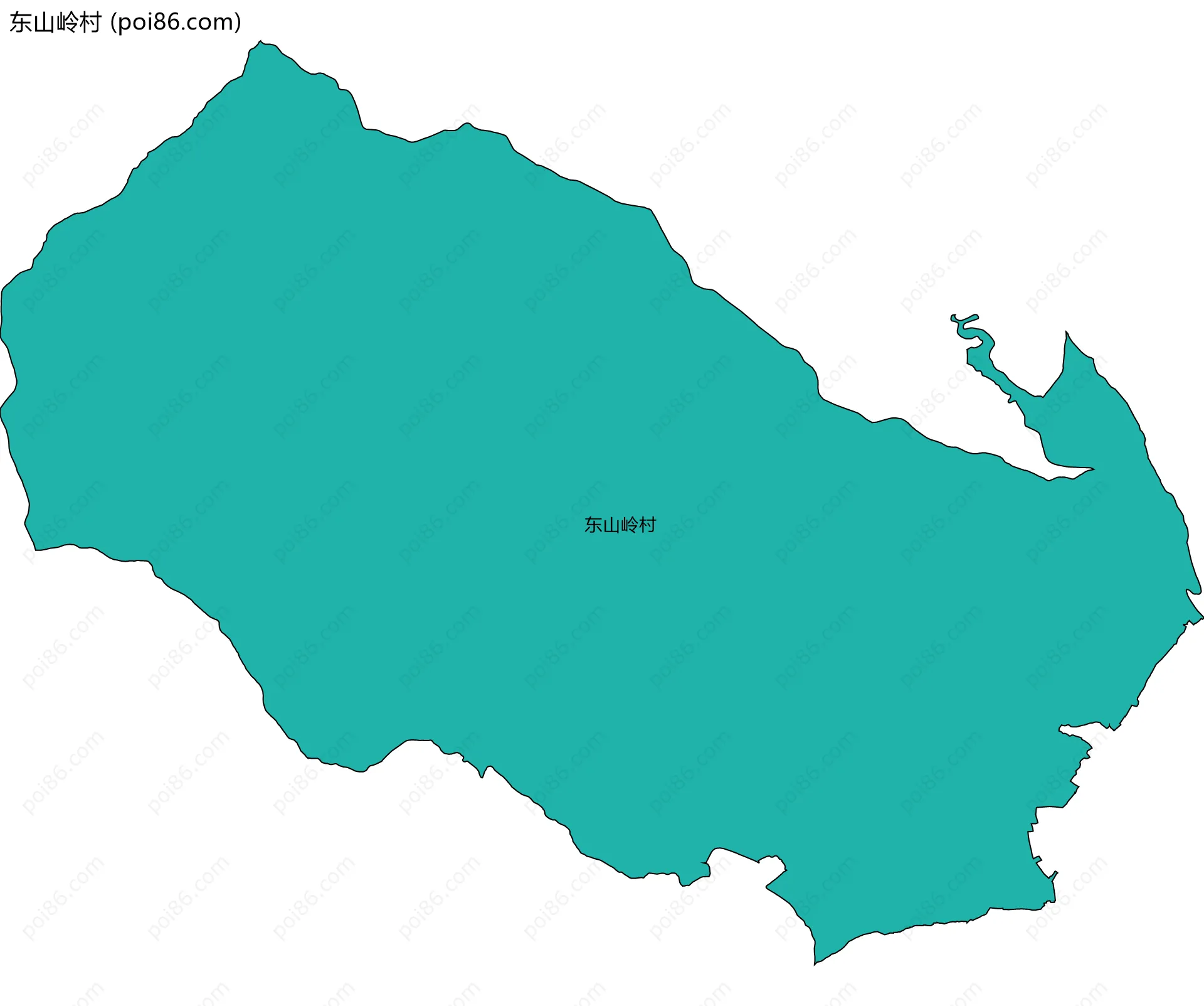 东山岭村边界地图