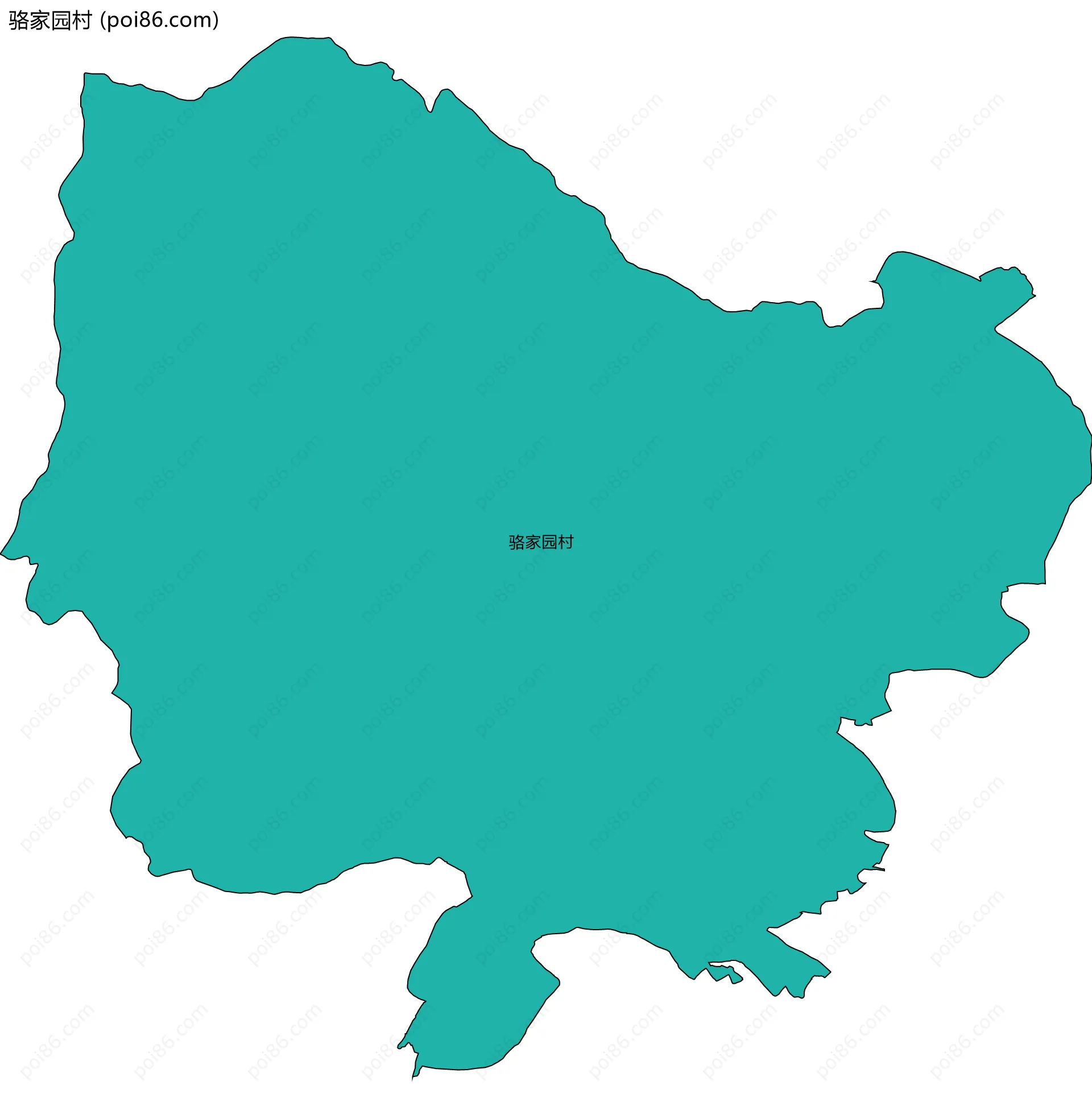 骆家园村边界地图