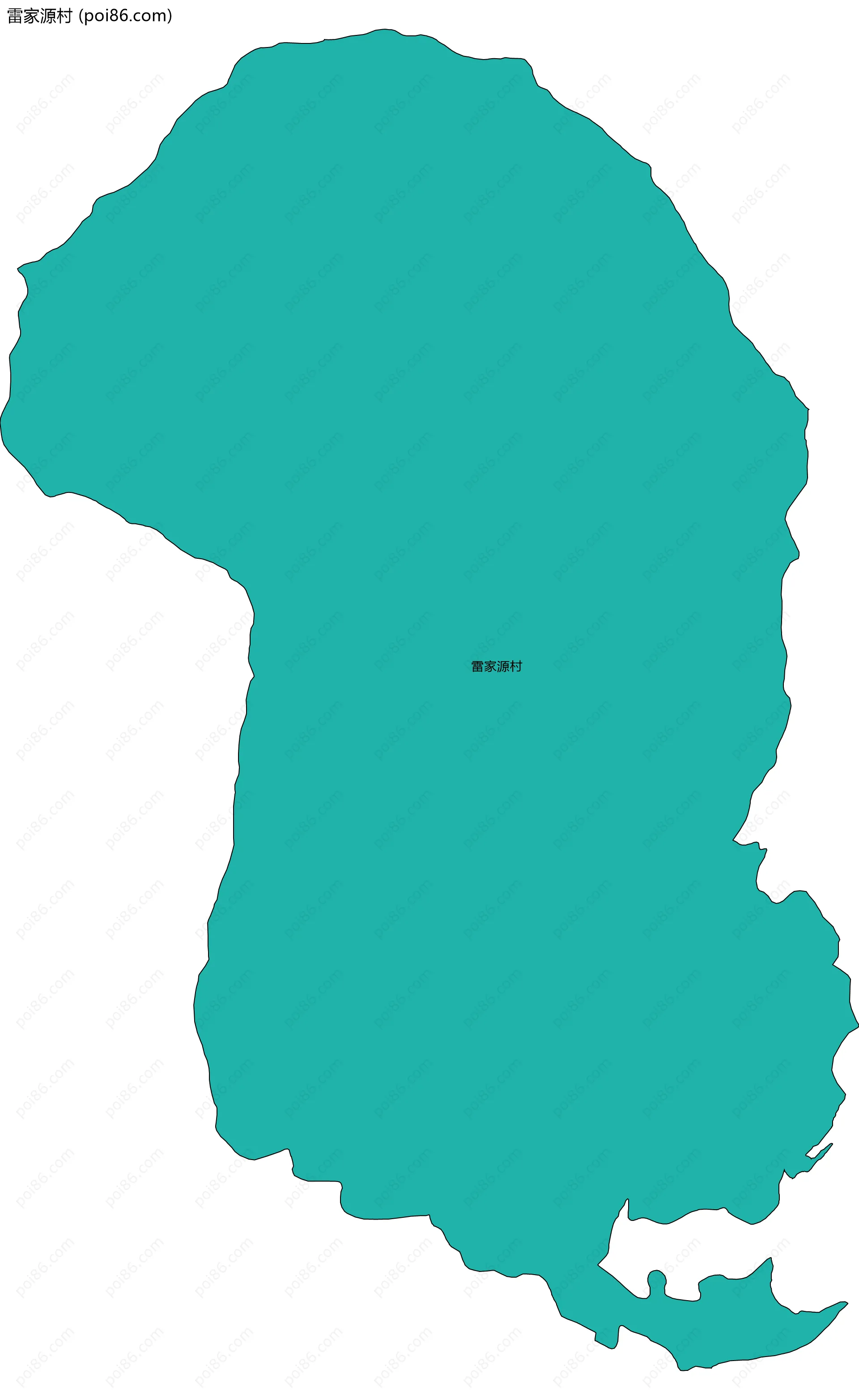 雷家源村边界地图