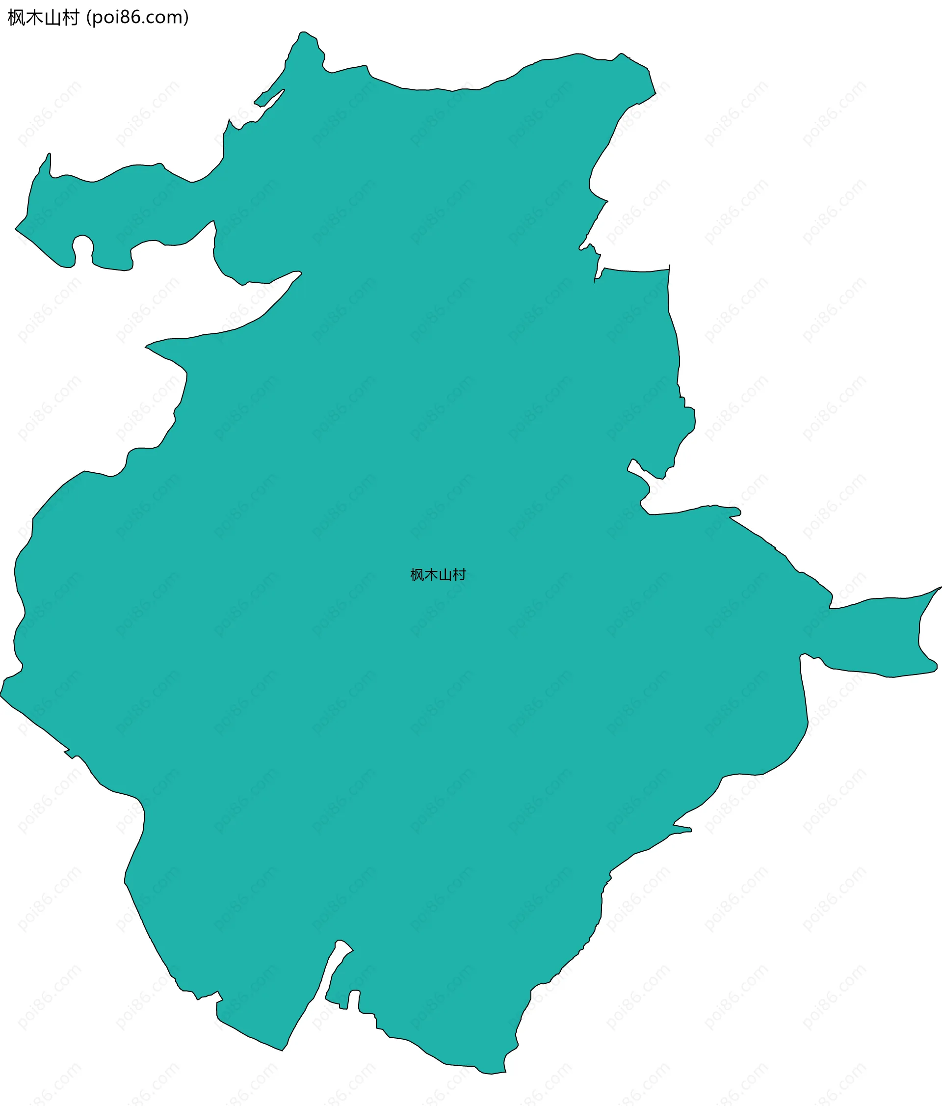 枫木山村边界地图