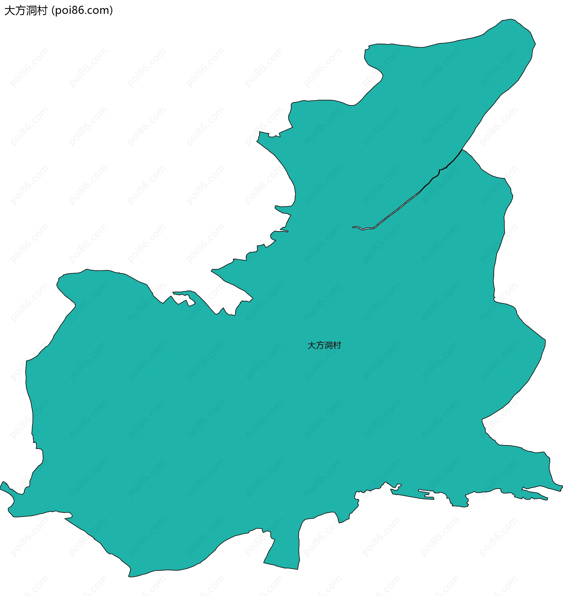 大方洞村边界地图