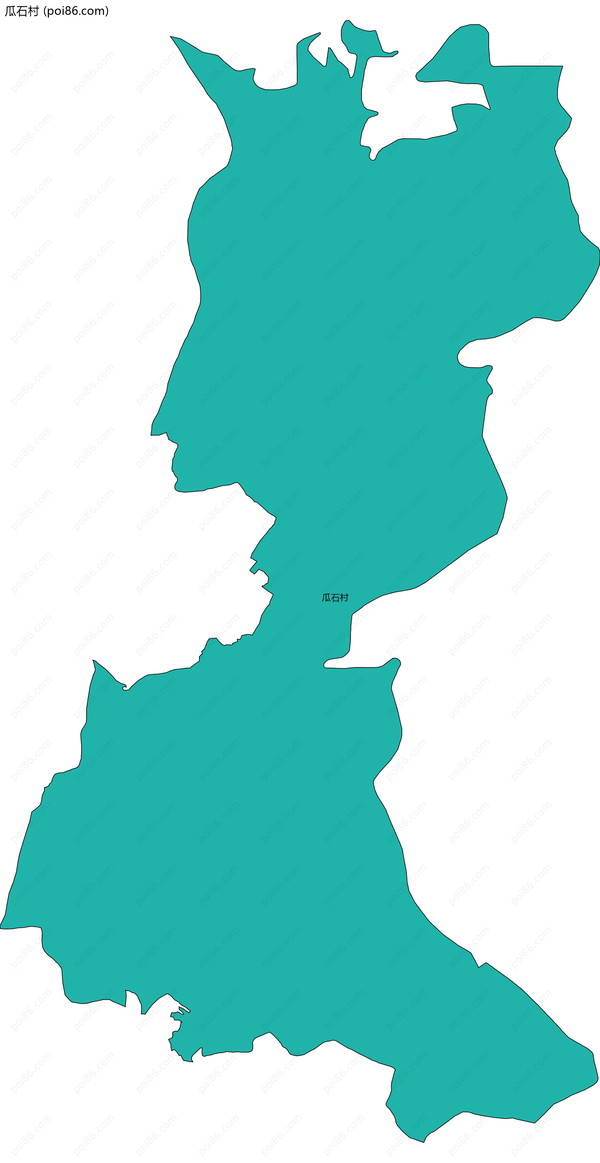 瓜石村边界地图