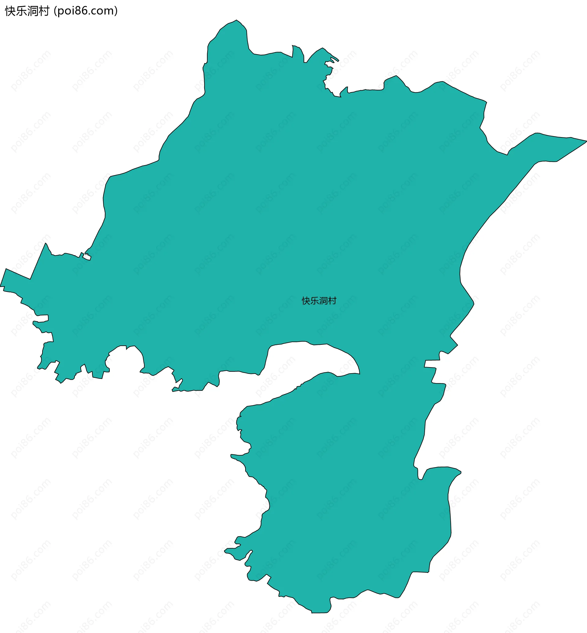 快乐洞村边界地图