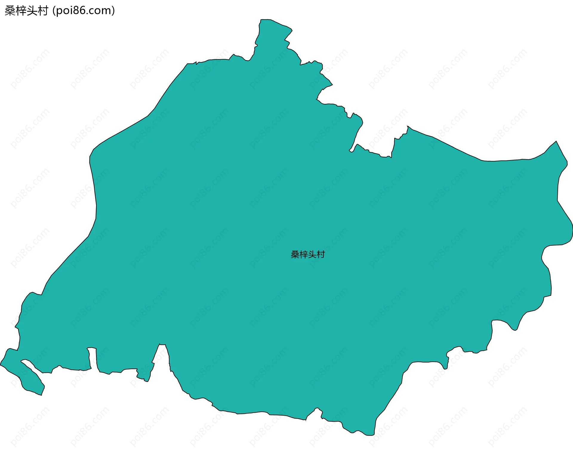 桑梓头村边界地图