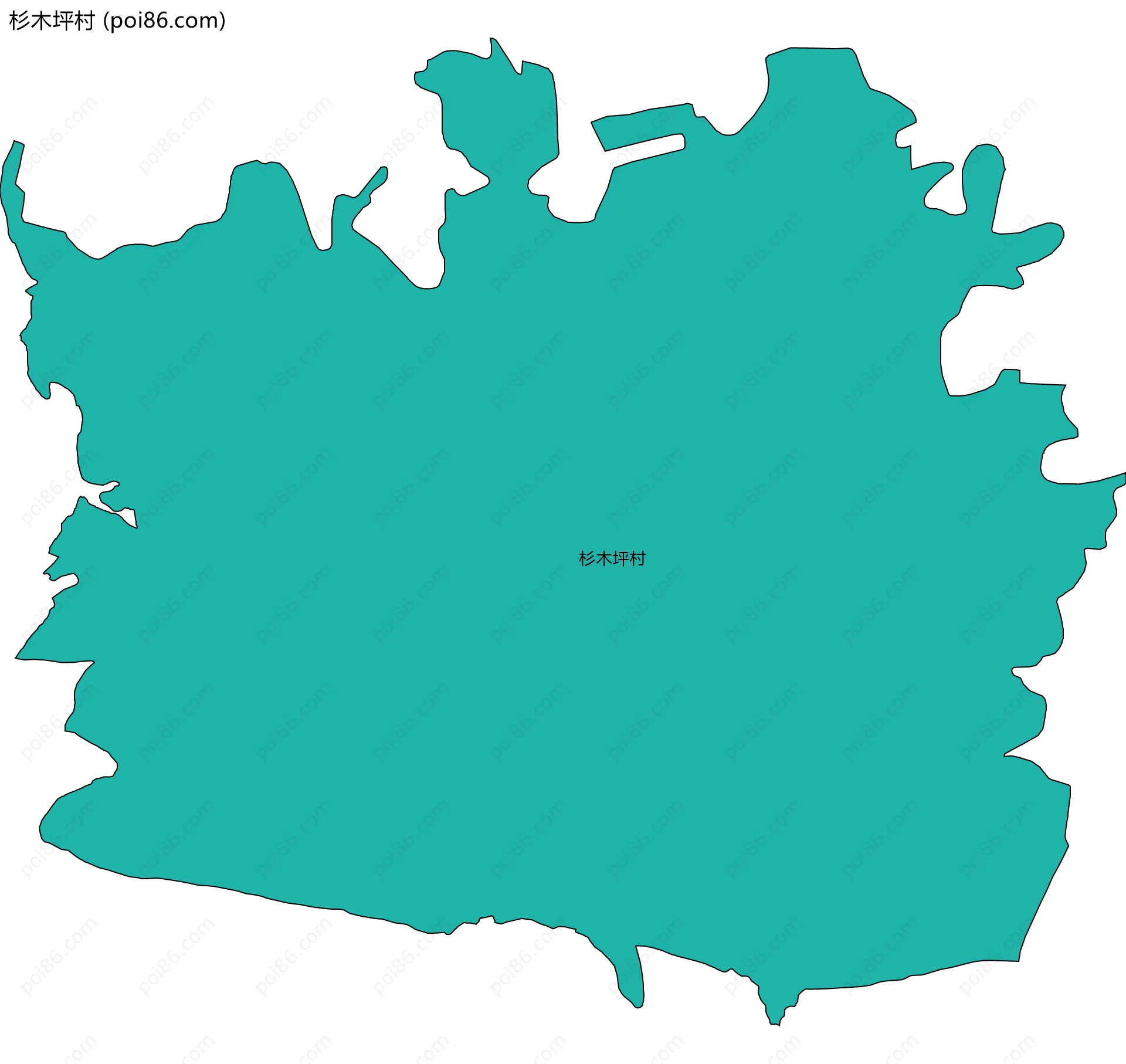 杉木坪村边界地图