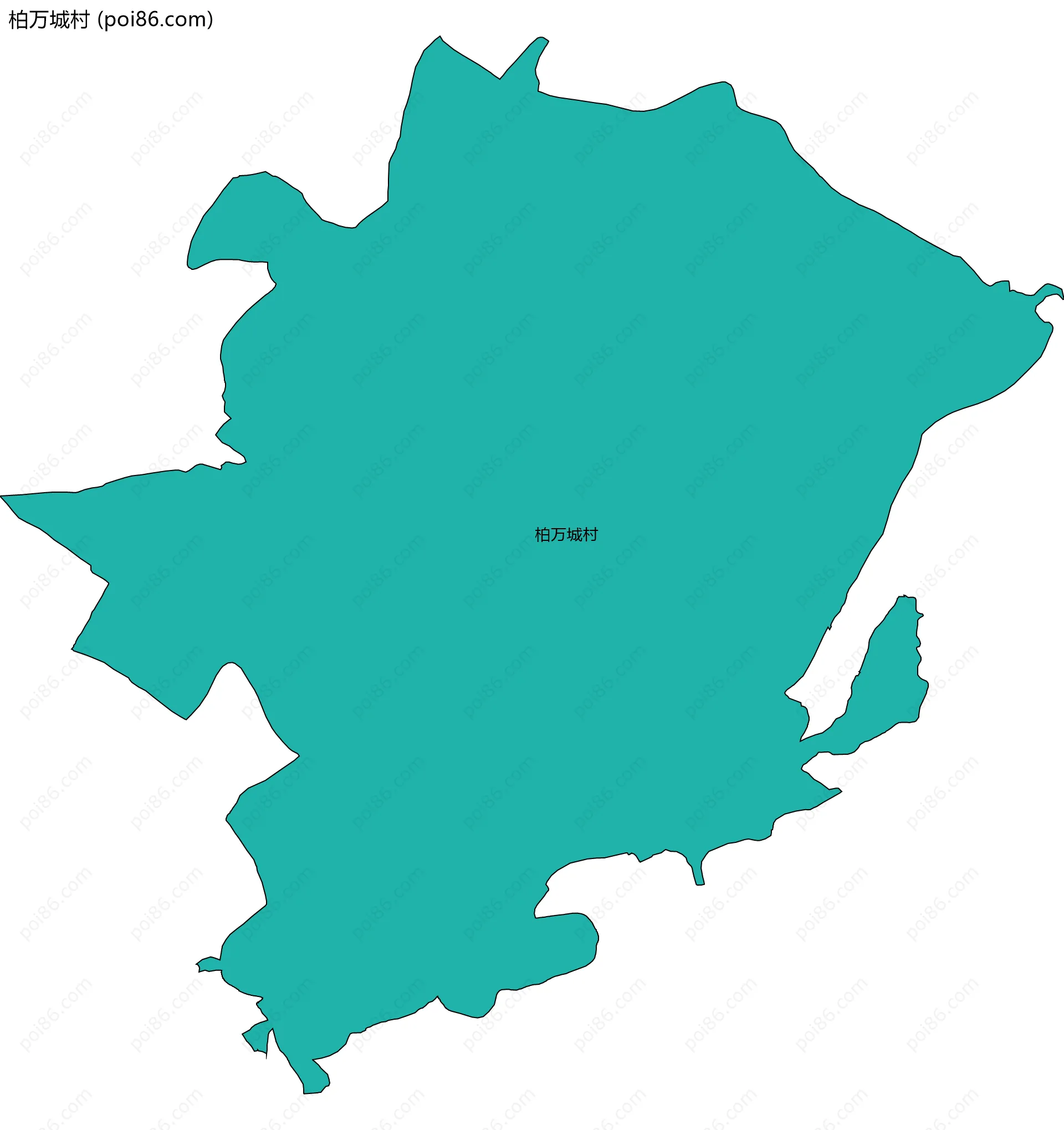 柏万城村边界地图