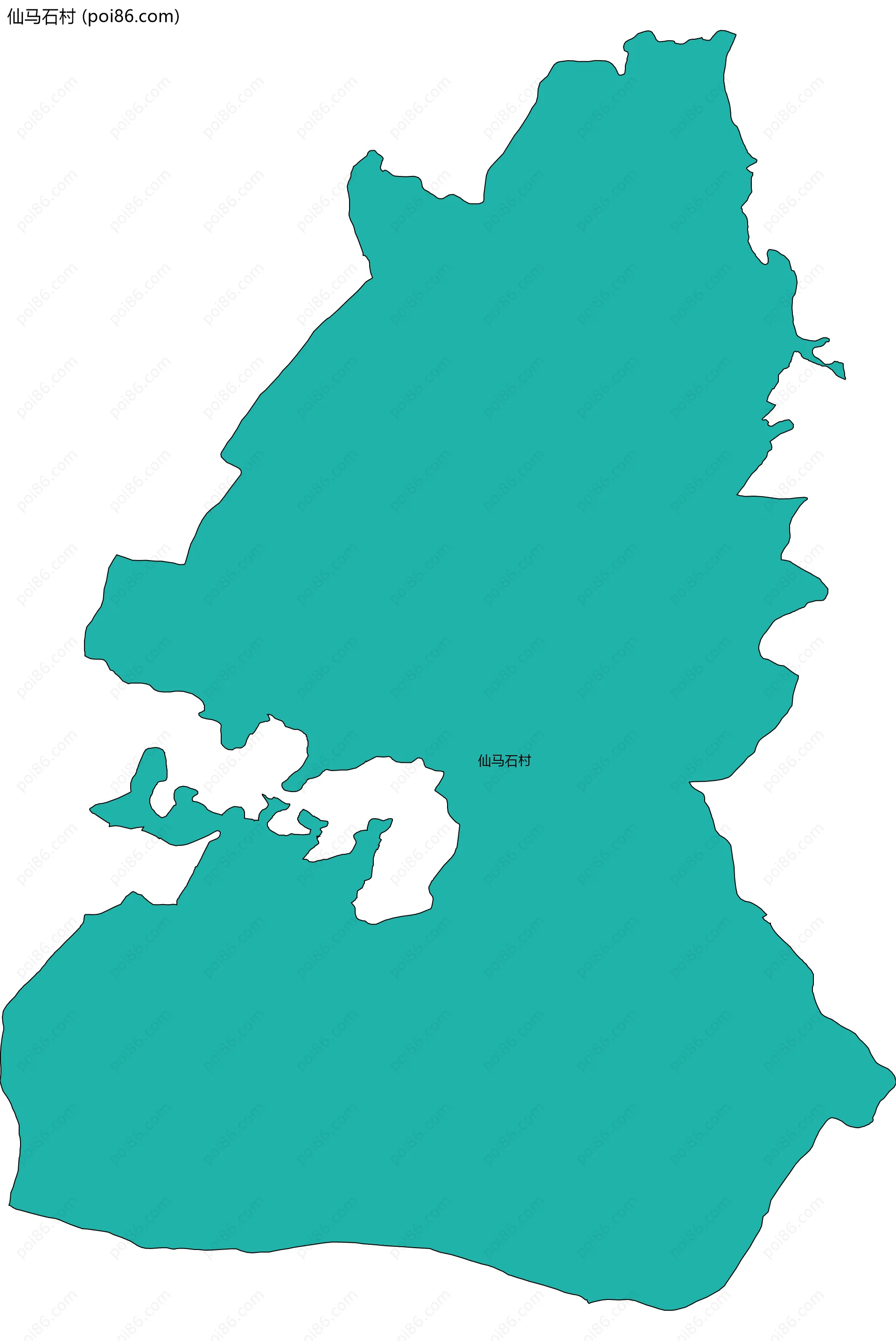 仙马石村边界地图