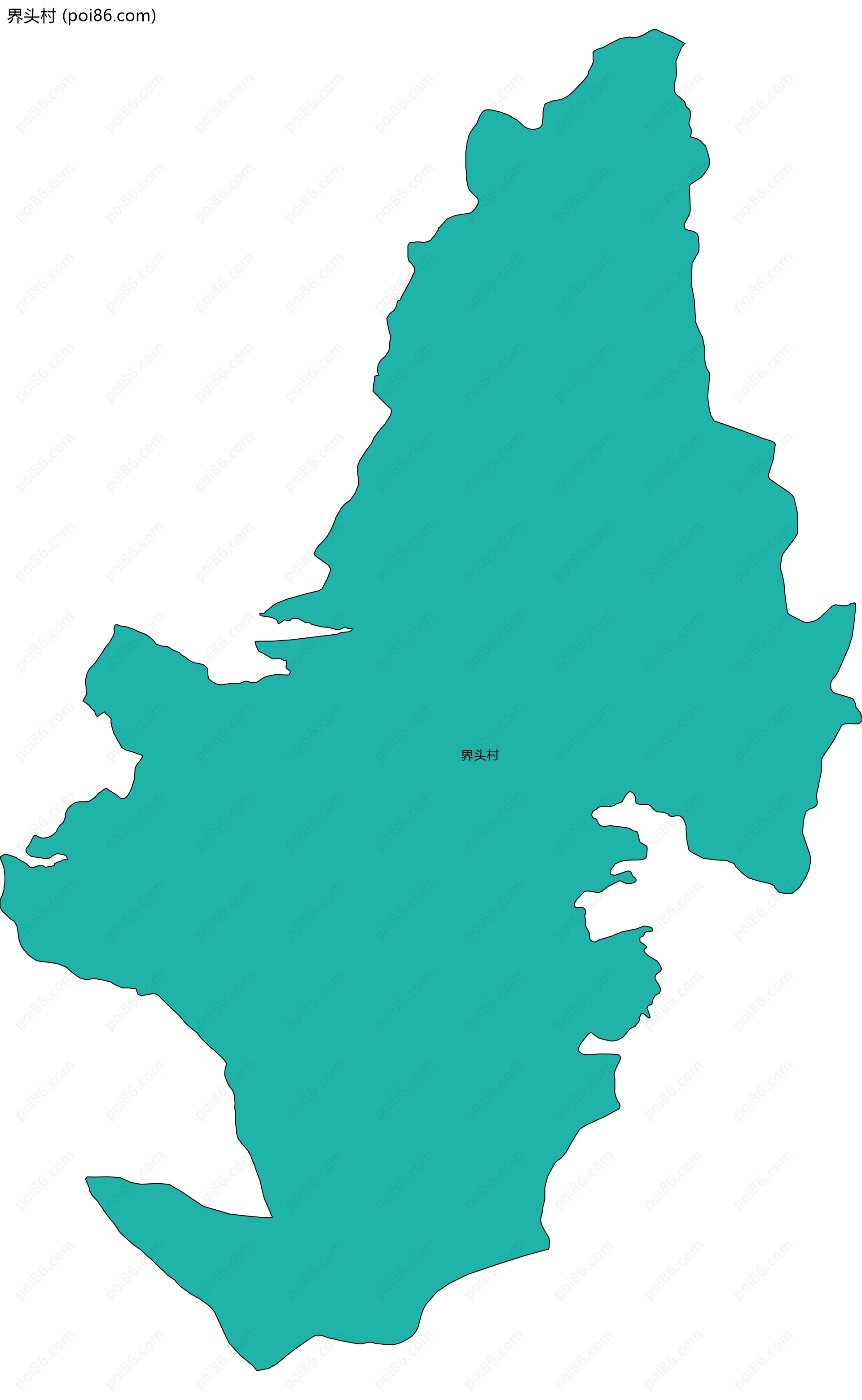 界头村边界地图