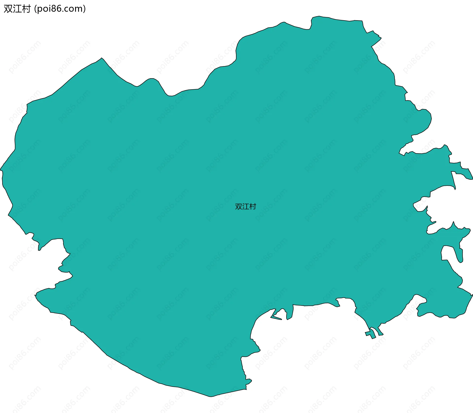 双江村边界地图