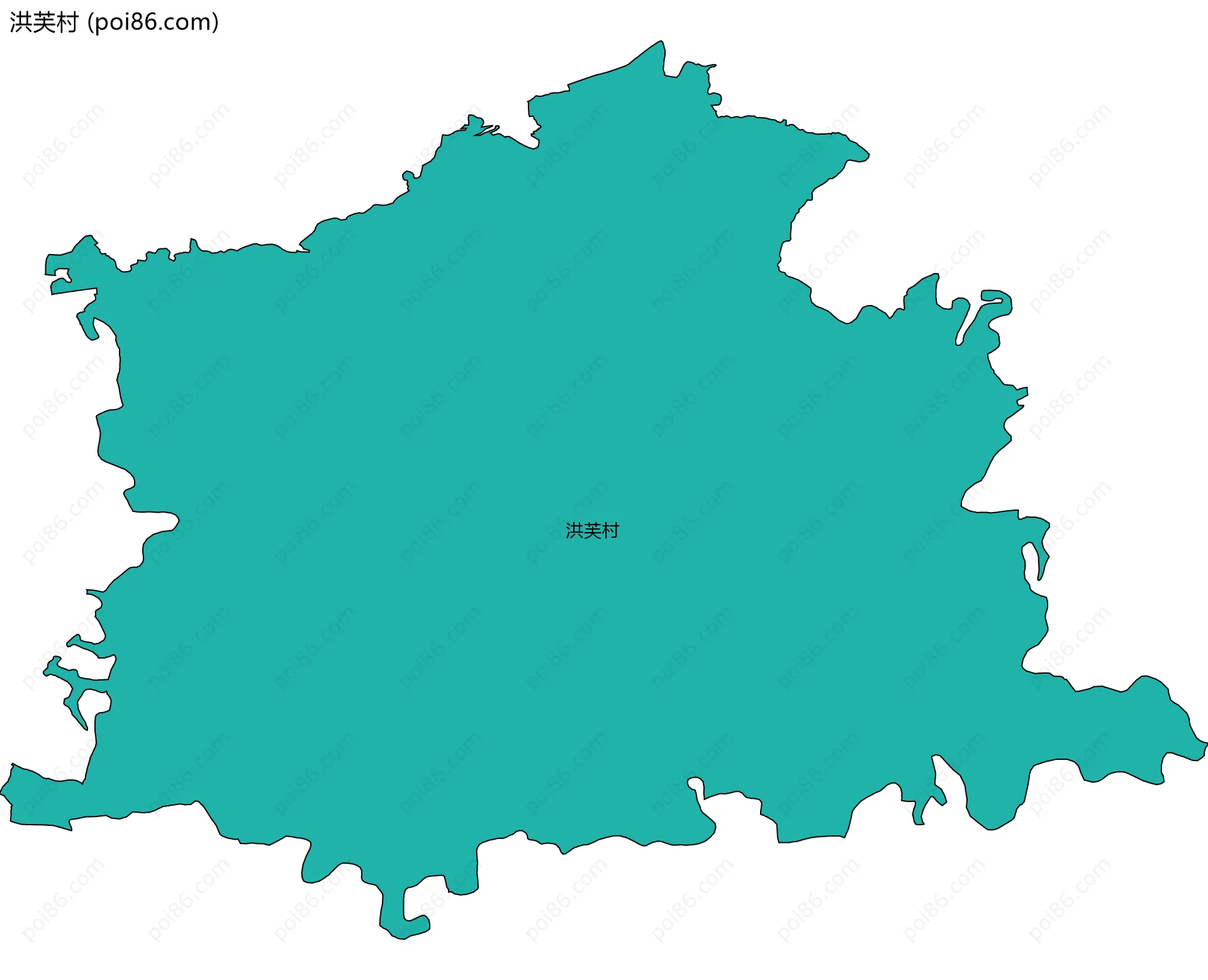 洪芙村边界地图