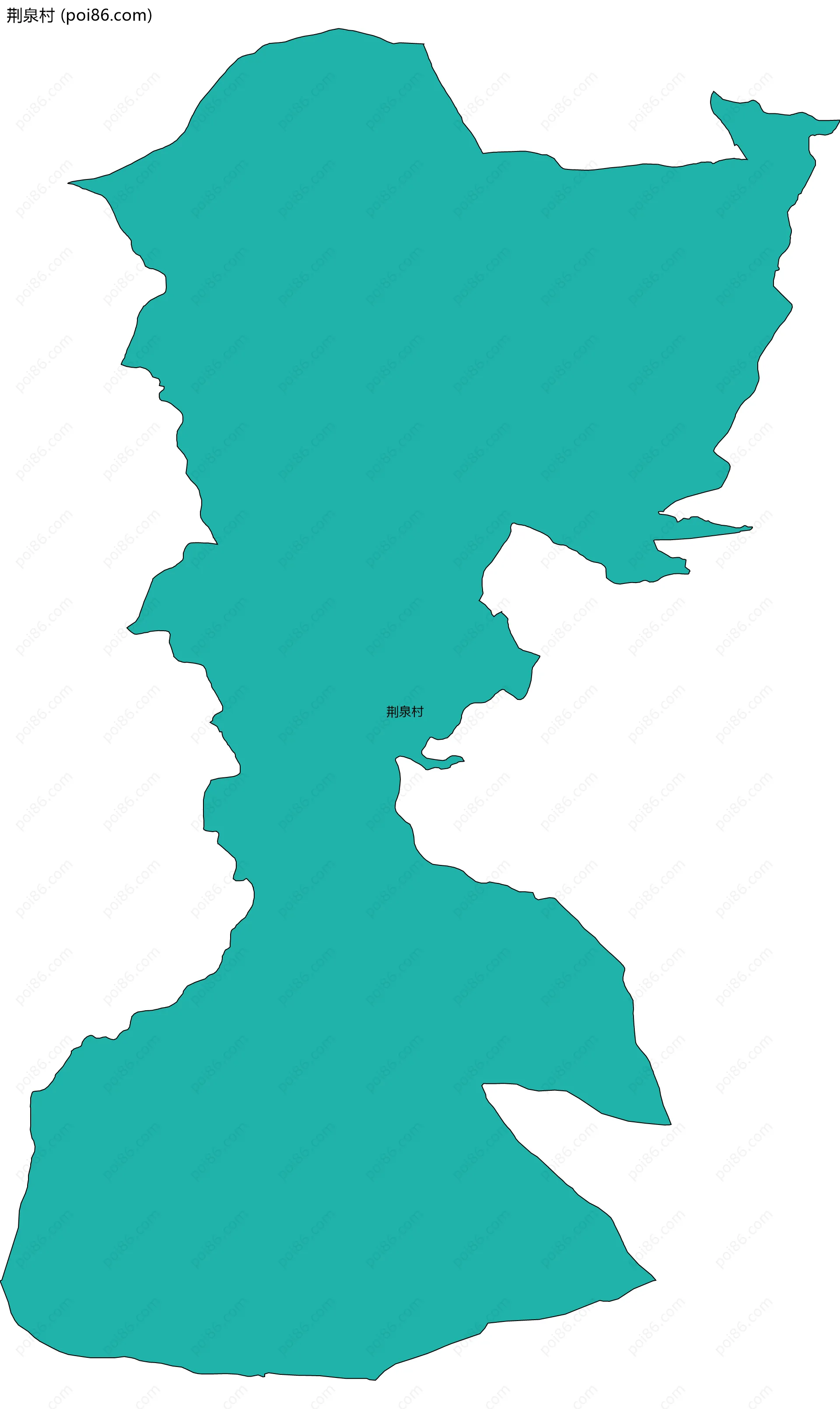 荆泉村边界地图