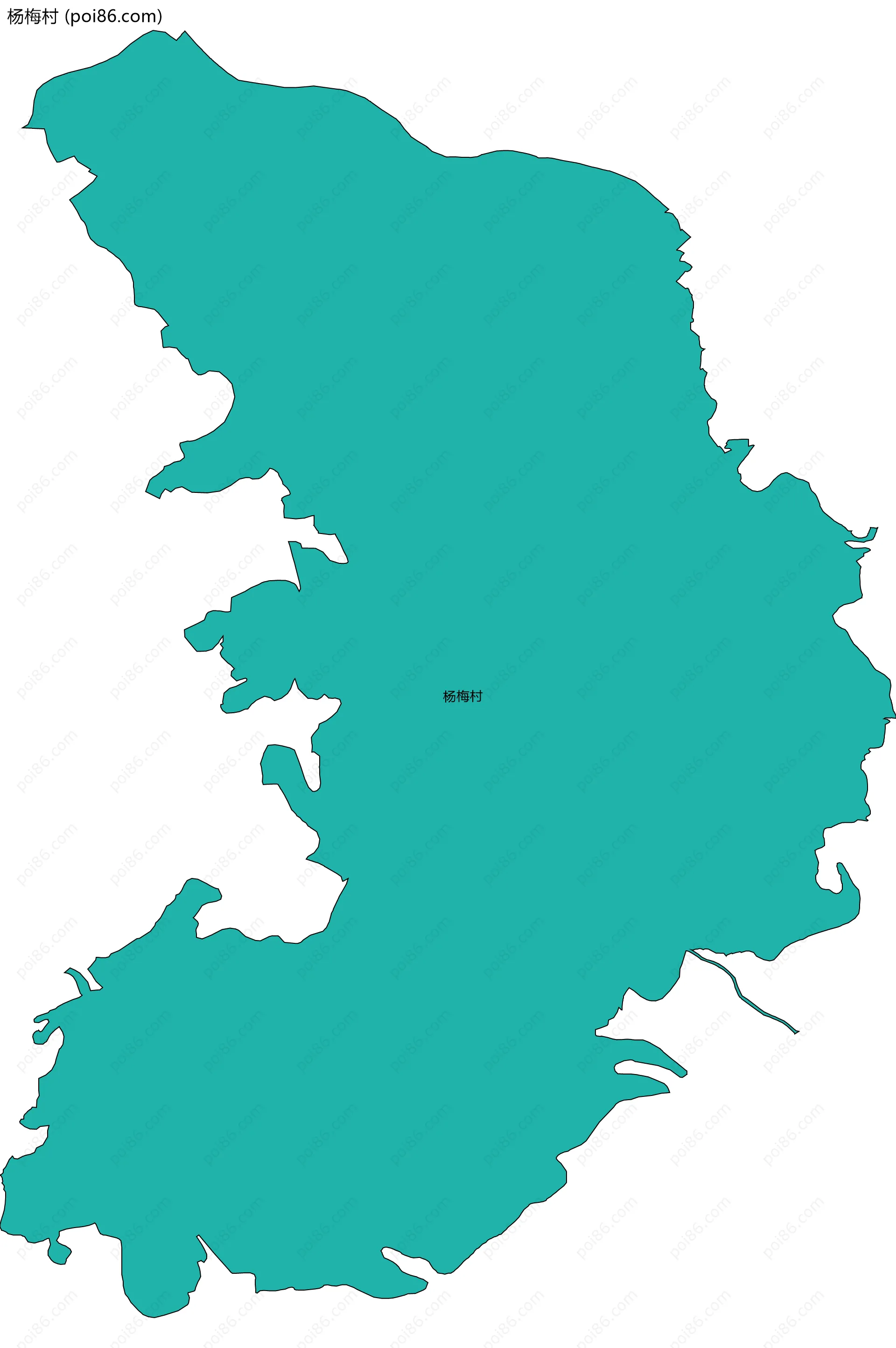 杨梅村边界地图