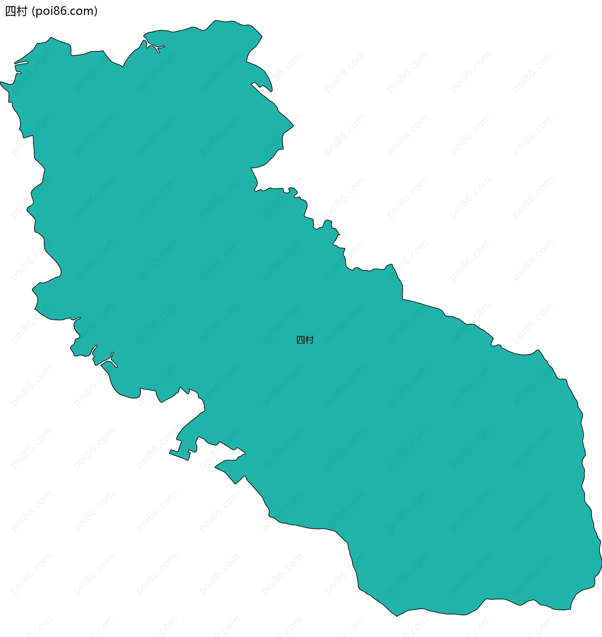 四村边界地图