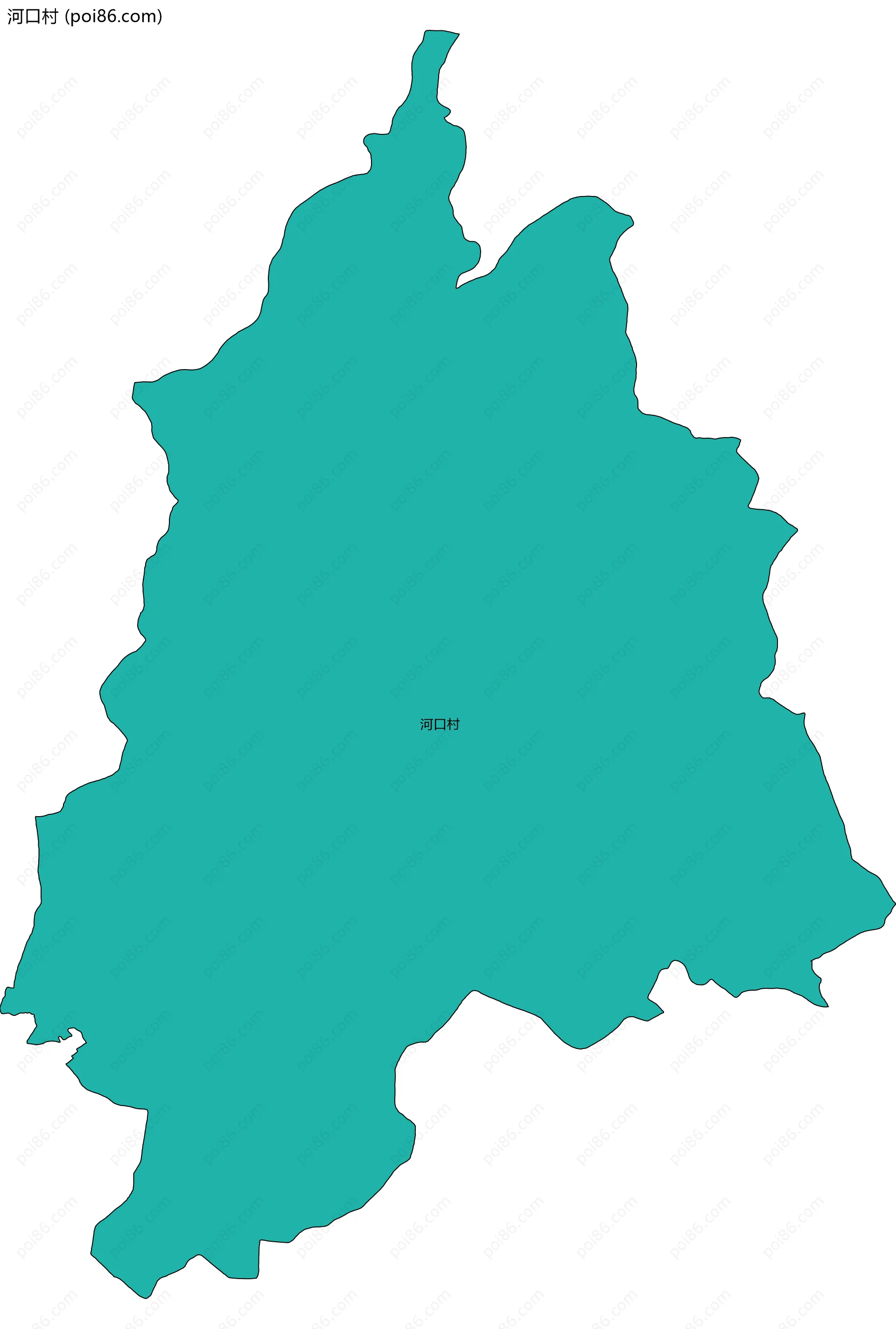 河口村边界地图