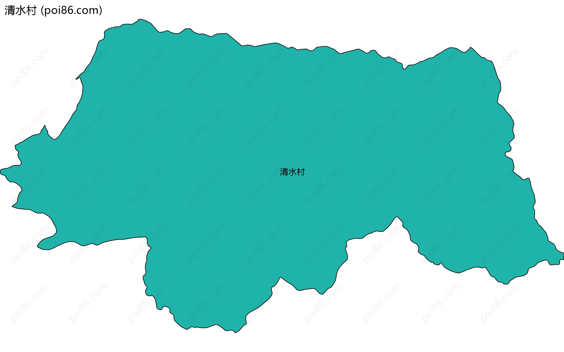 清水村边界地图