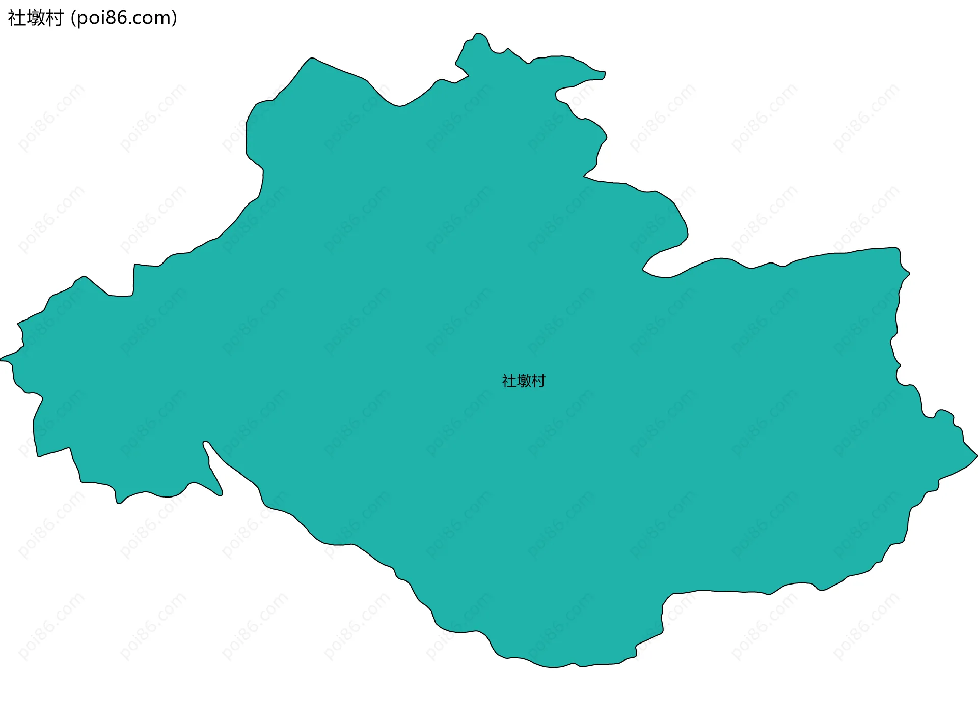 社墩村边界地图