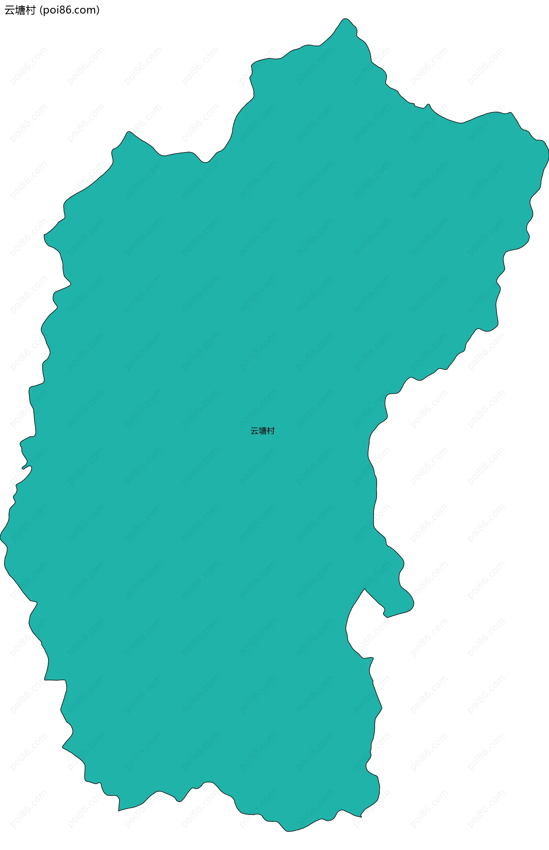 云塘村边界地图