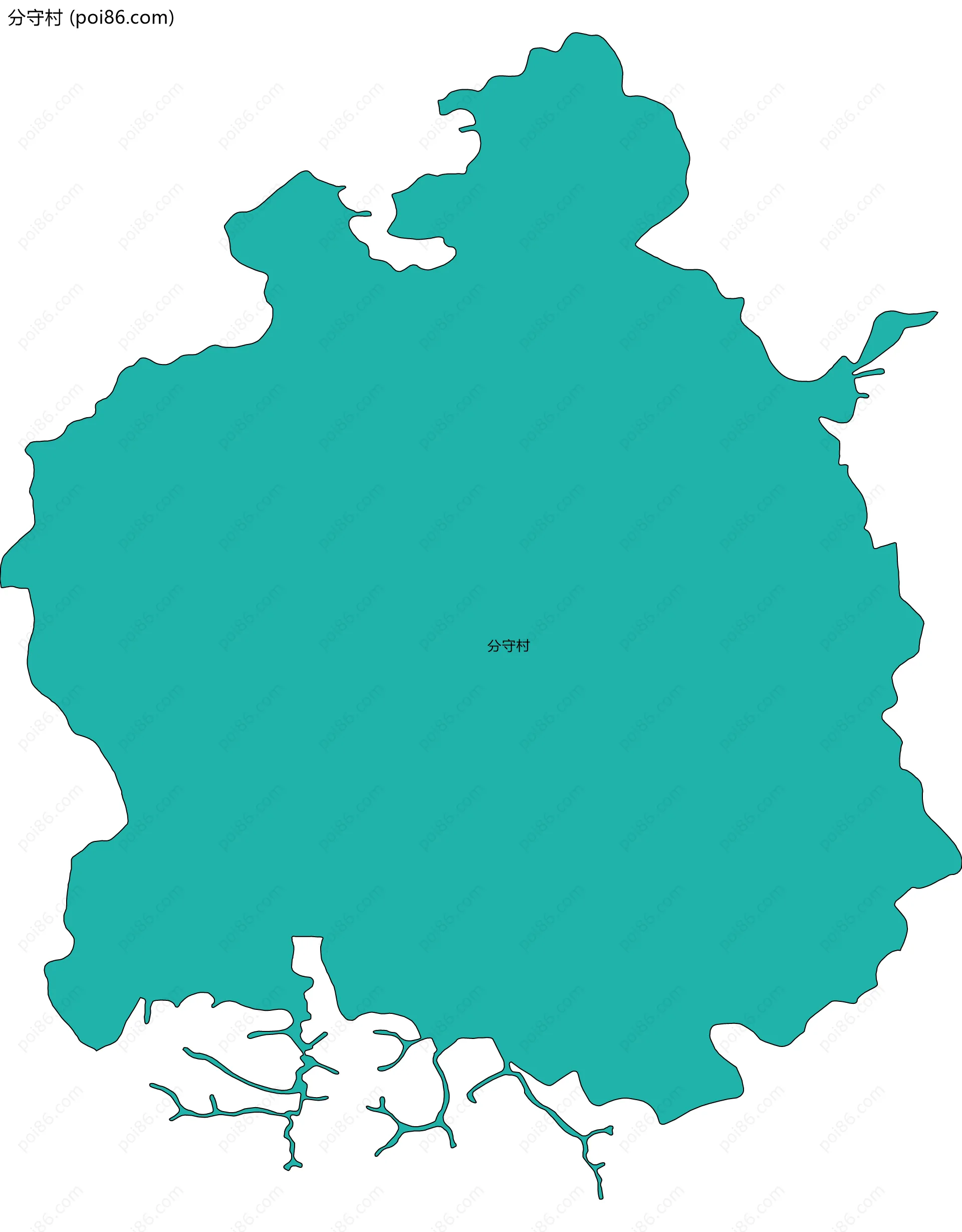 分守村边界地图