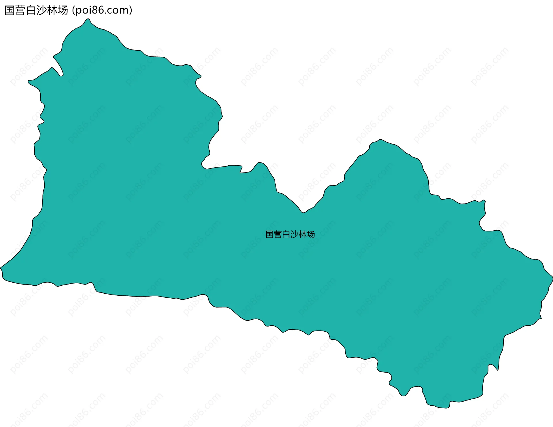 国营白沙林场边界地图