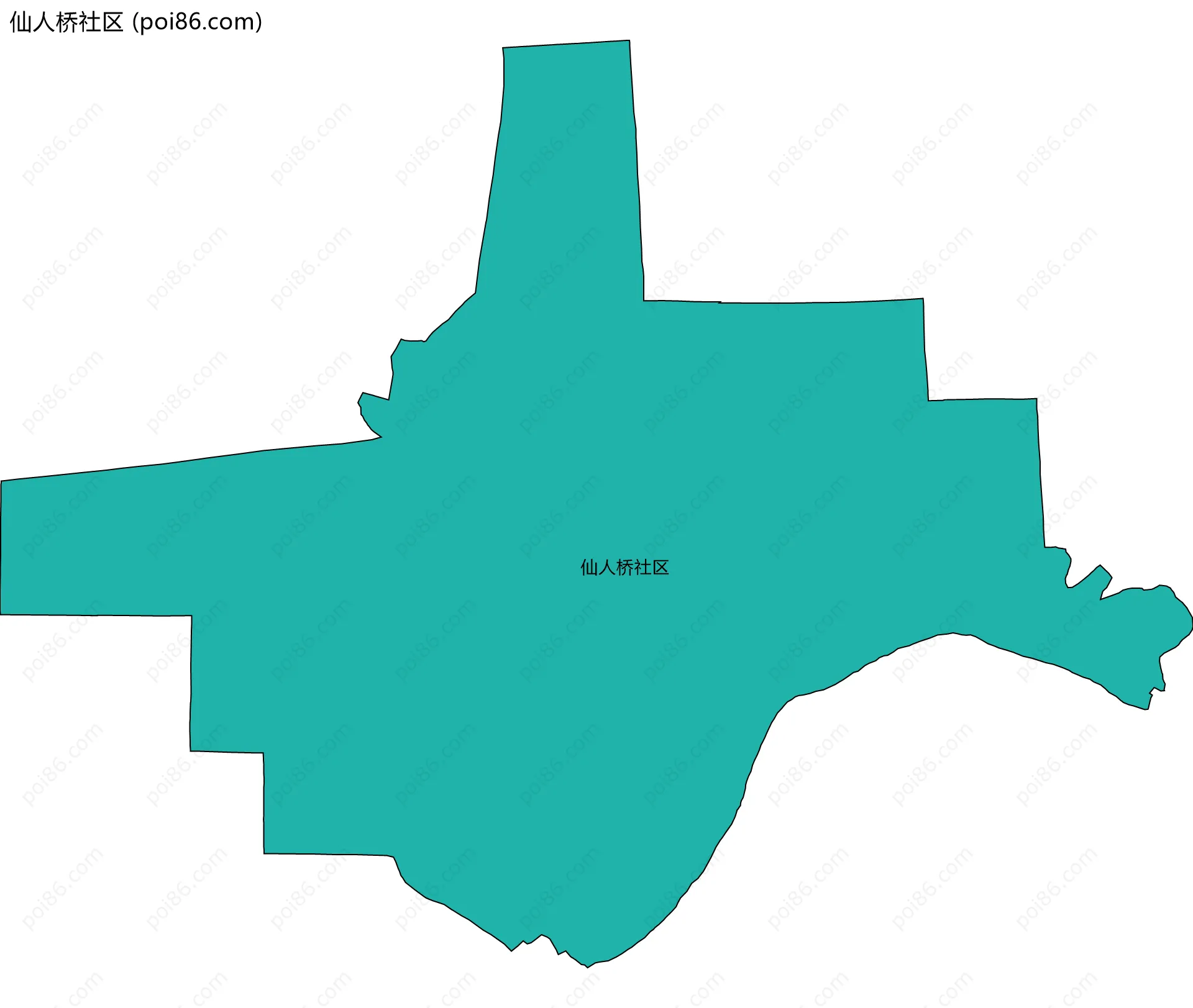 仙人桥社区边界地图
