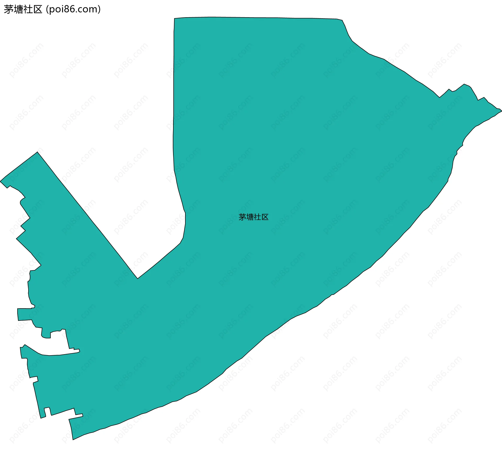 茅塘社区边界地图