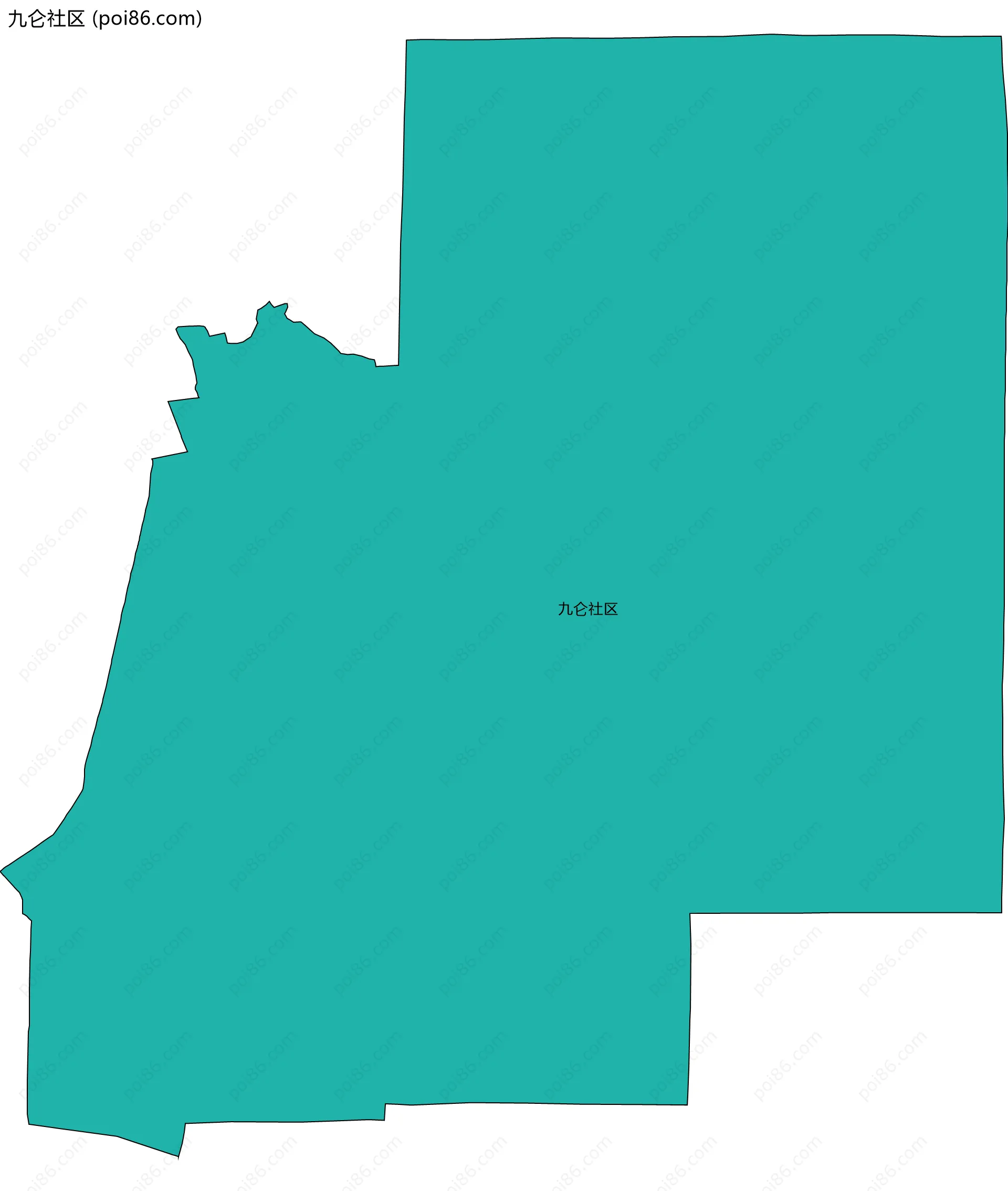 九仑社区边界地图