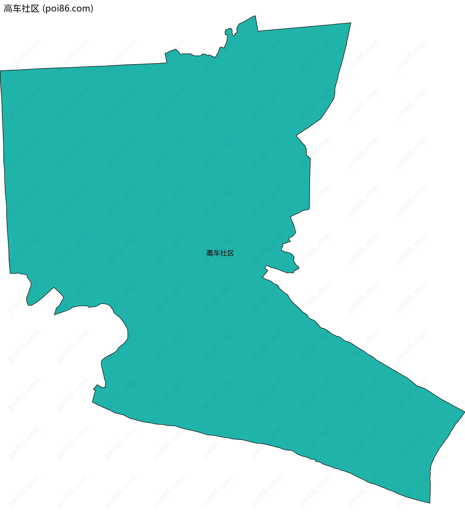 高车社区边界地图