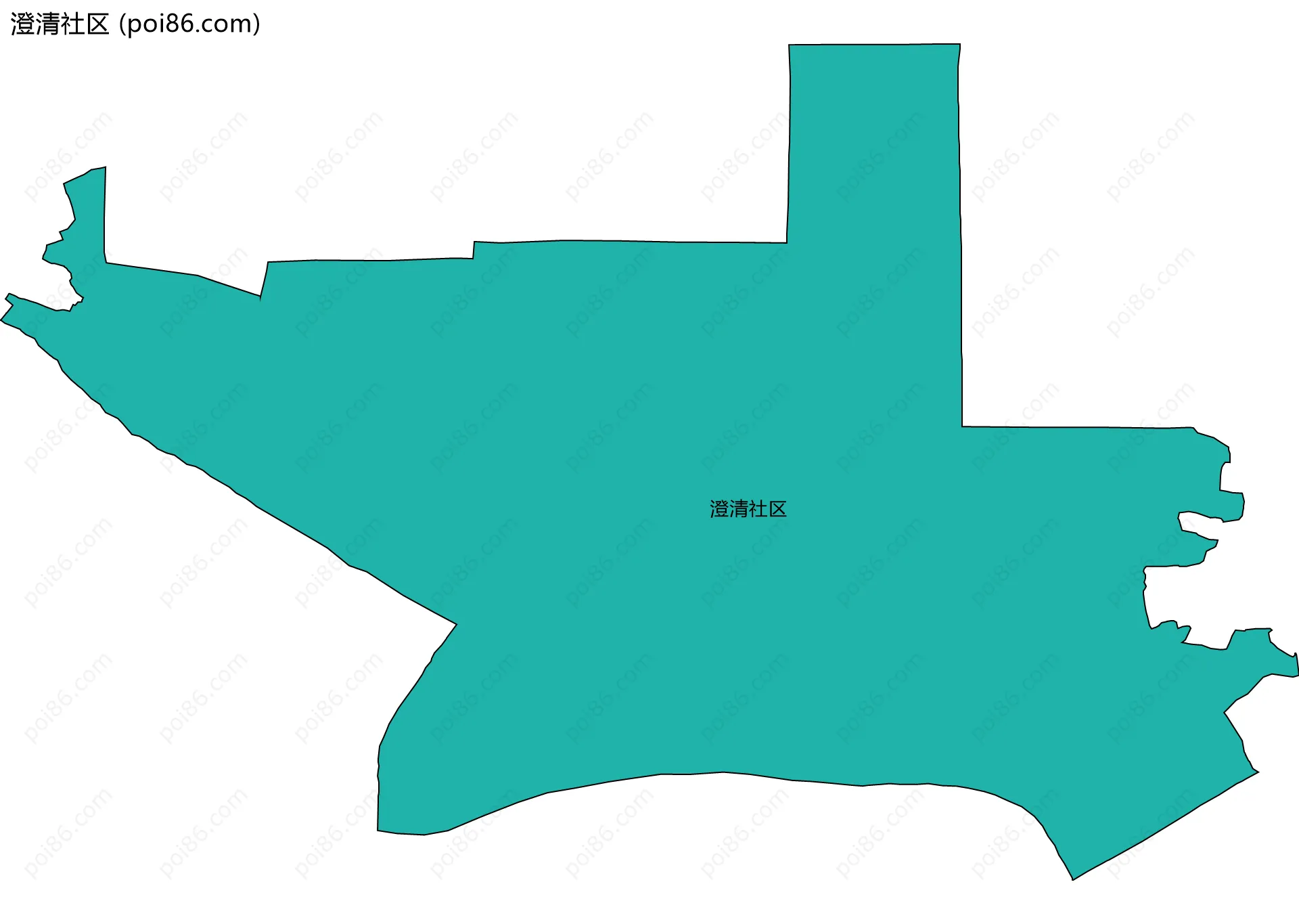 澄清社区边界地图