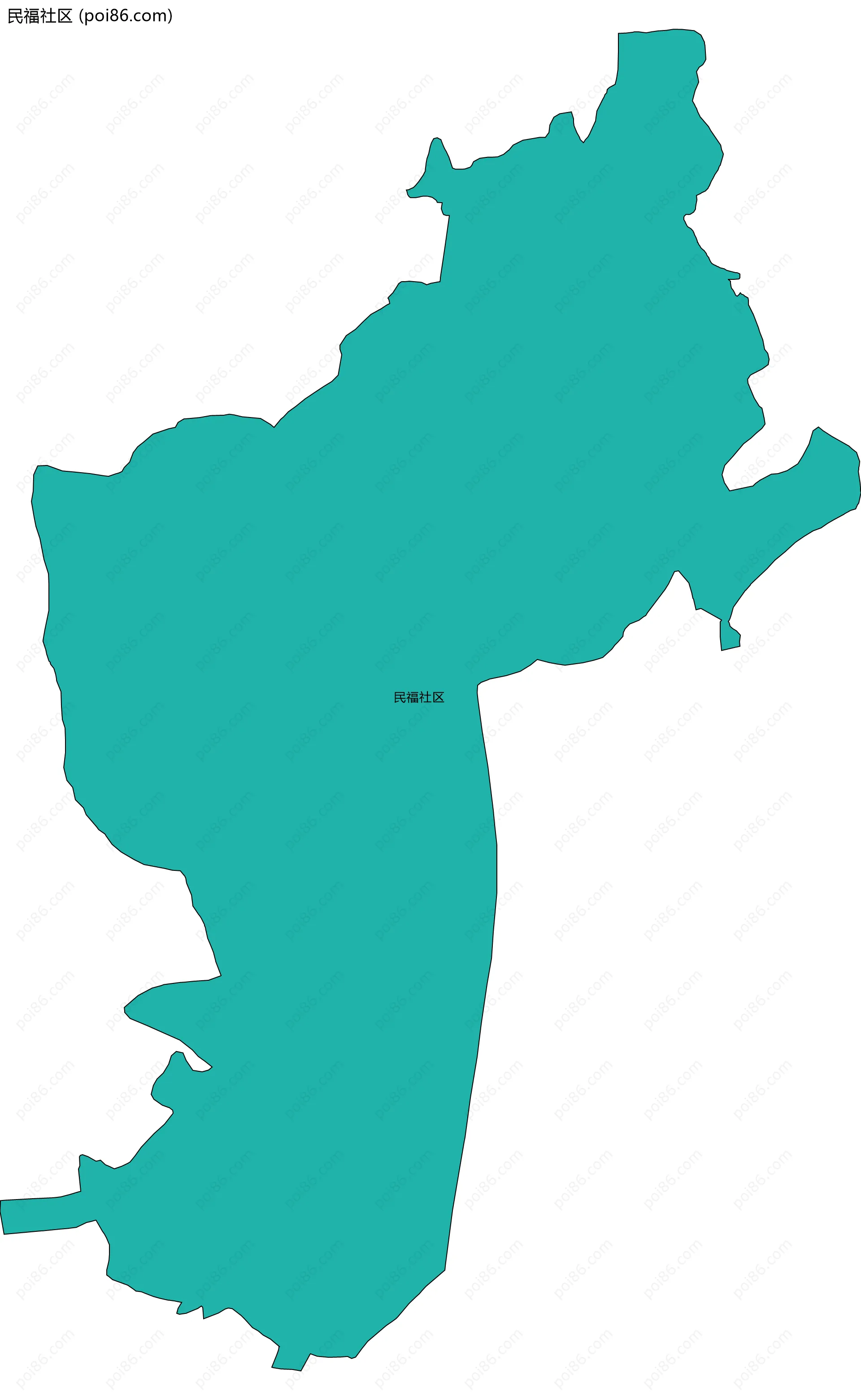 民福社区边界地图