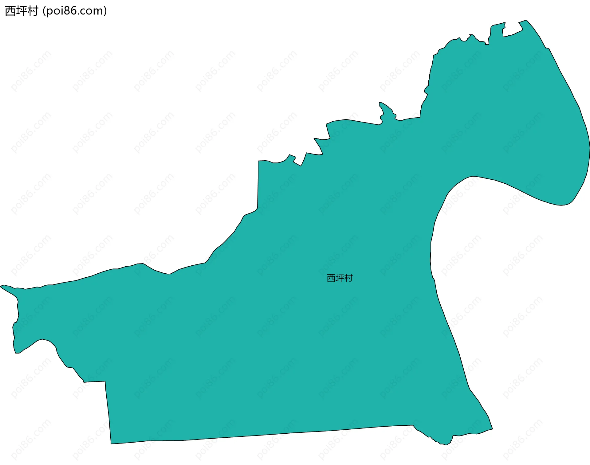 西坪村边界地图