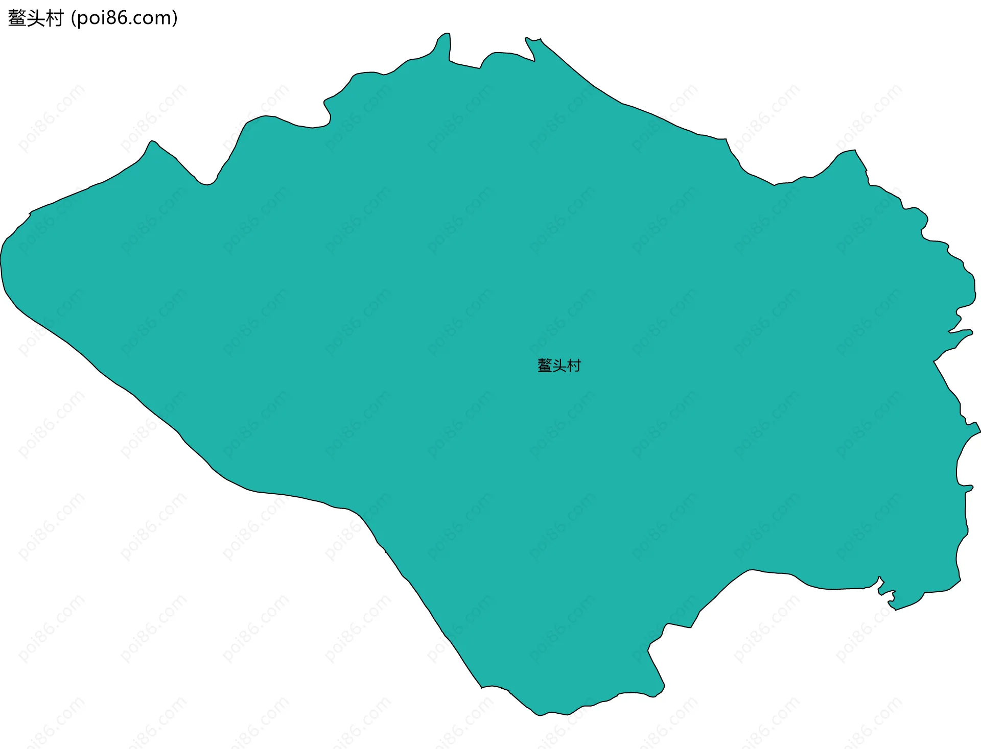 鳌头村边界地图