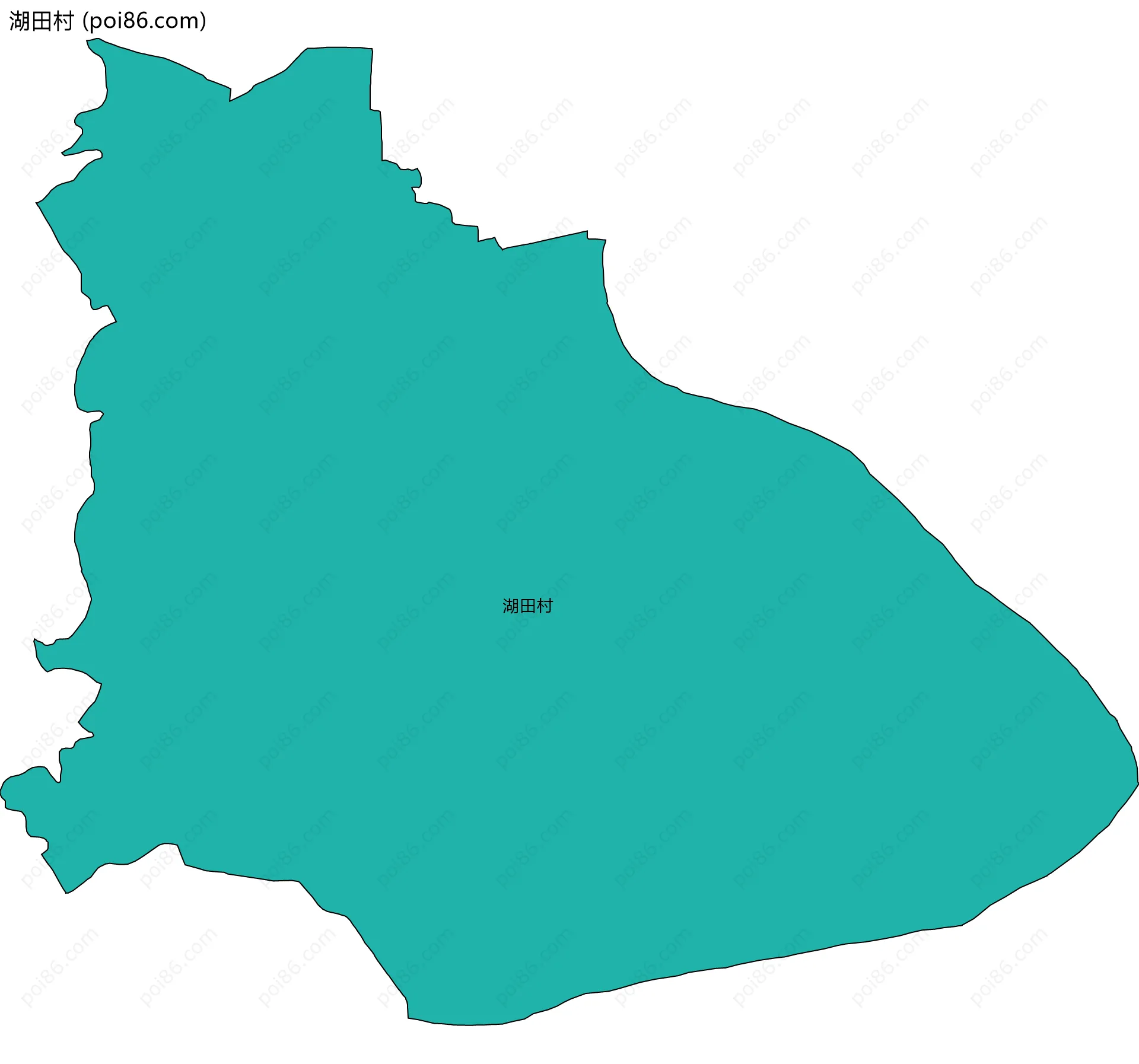 湖田村边界地图