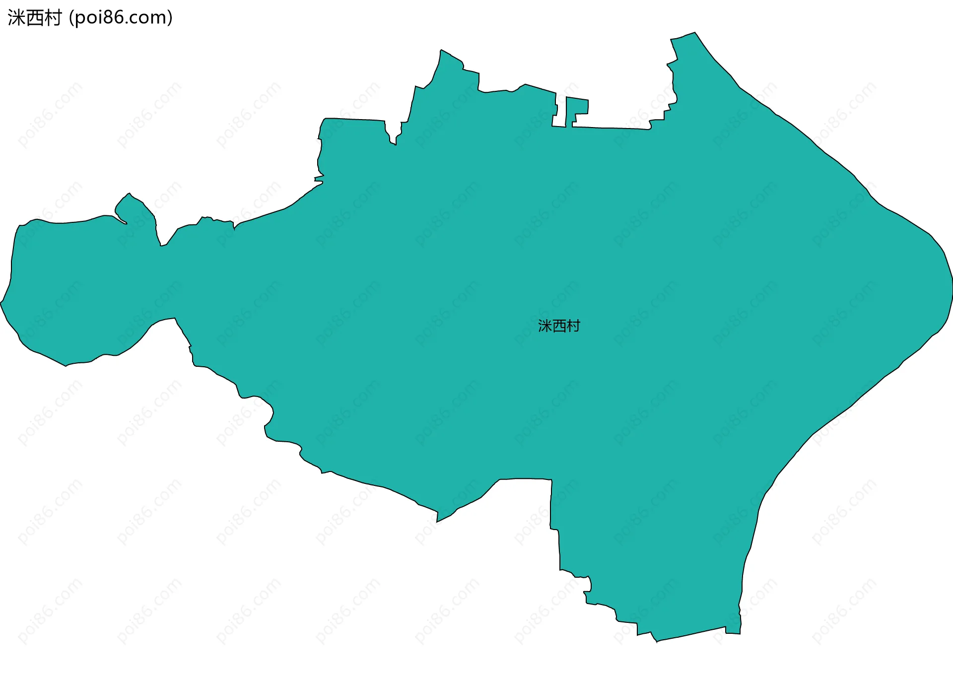 洣西村边界地图