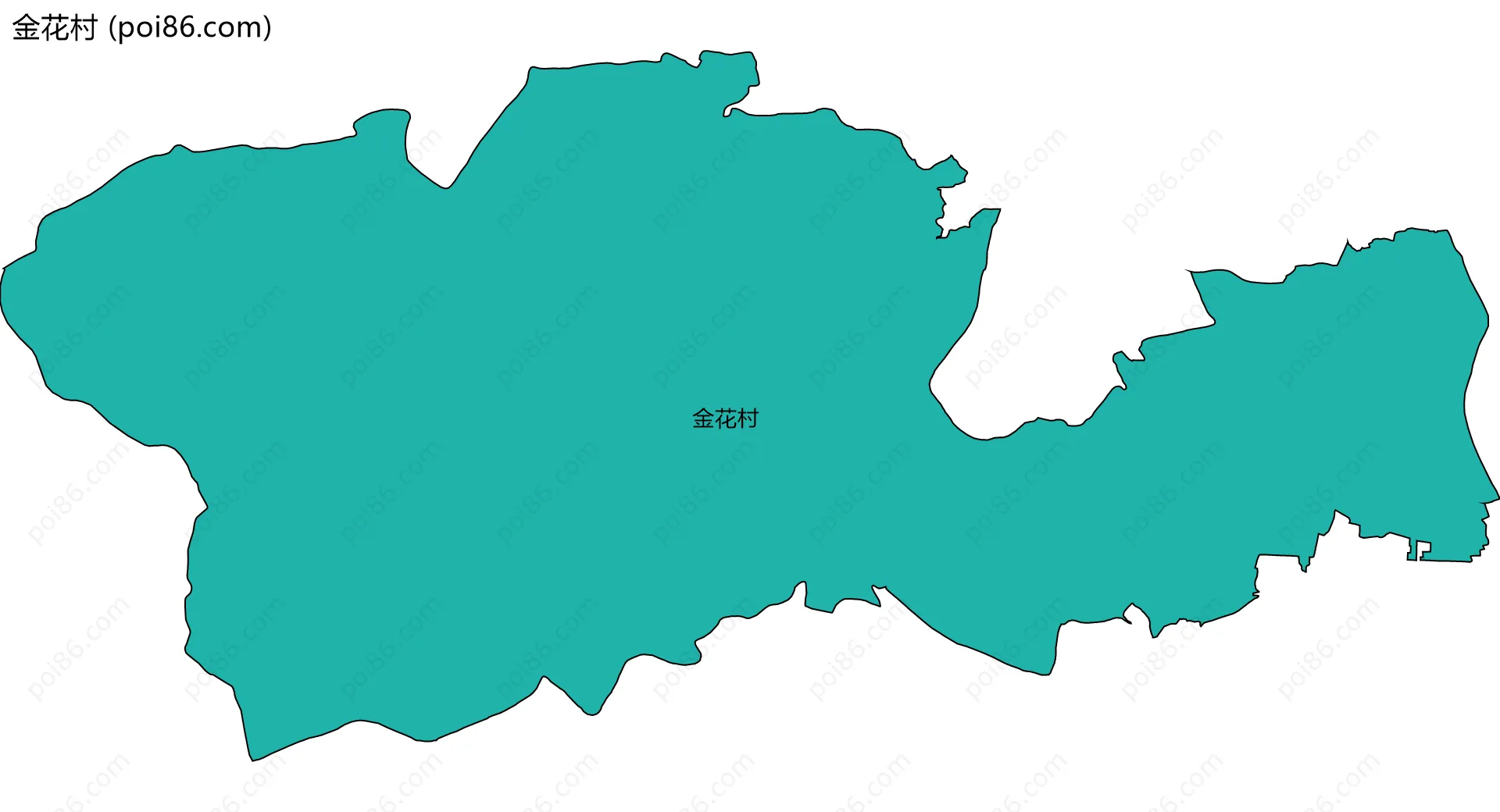 金花村边界地图