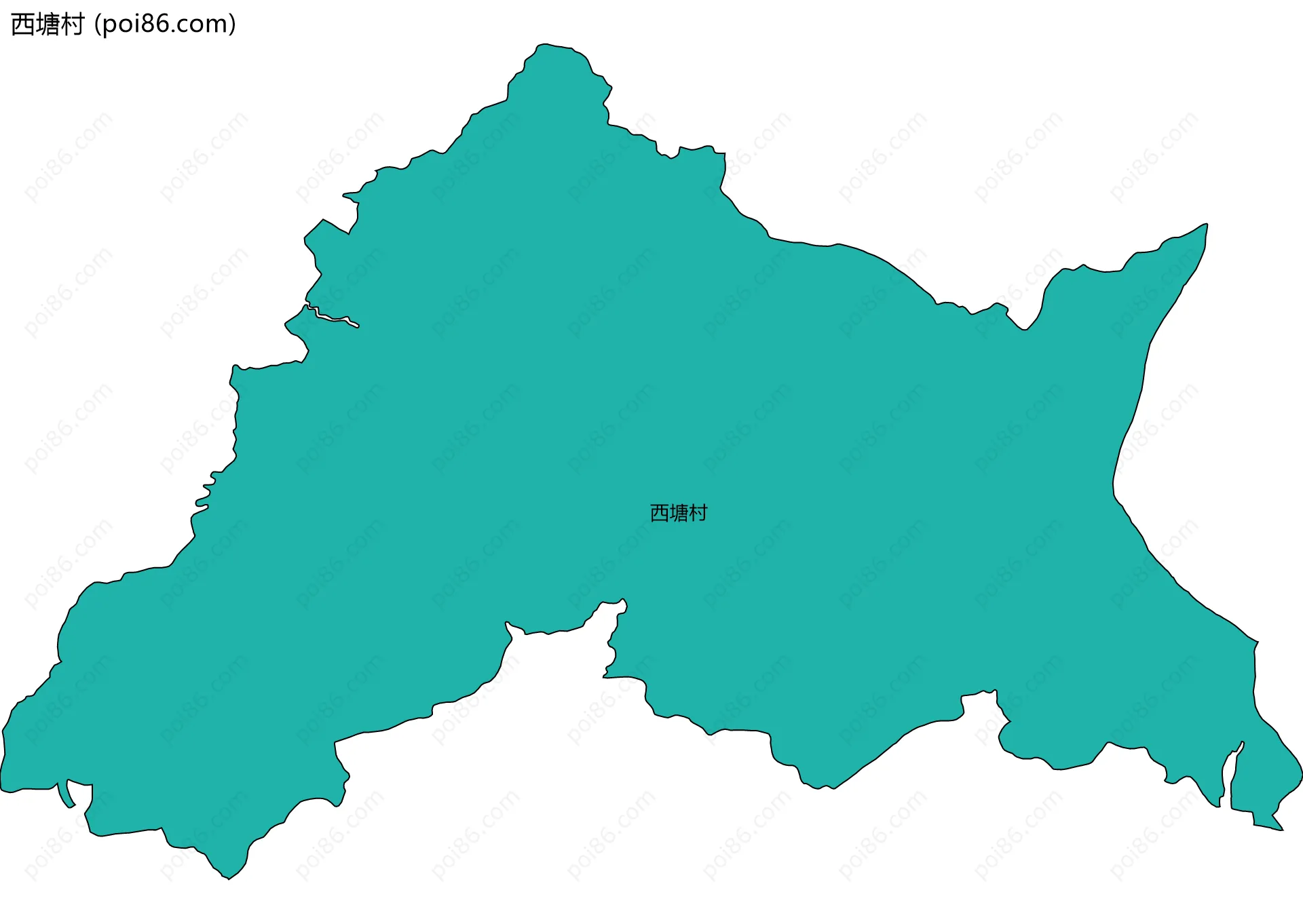 西塘村边界地图