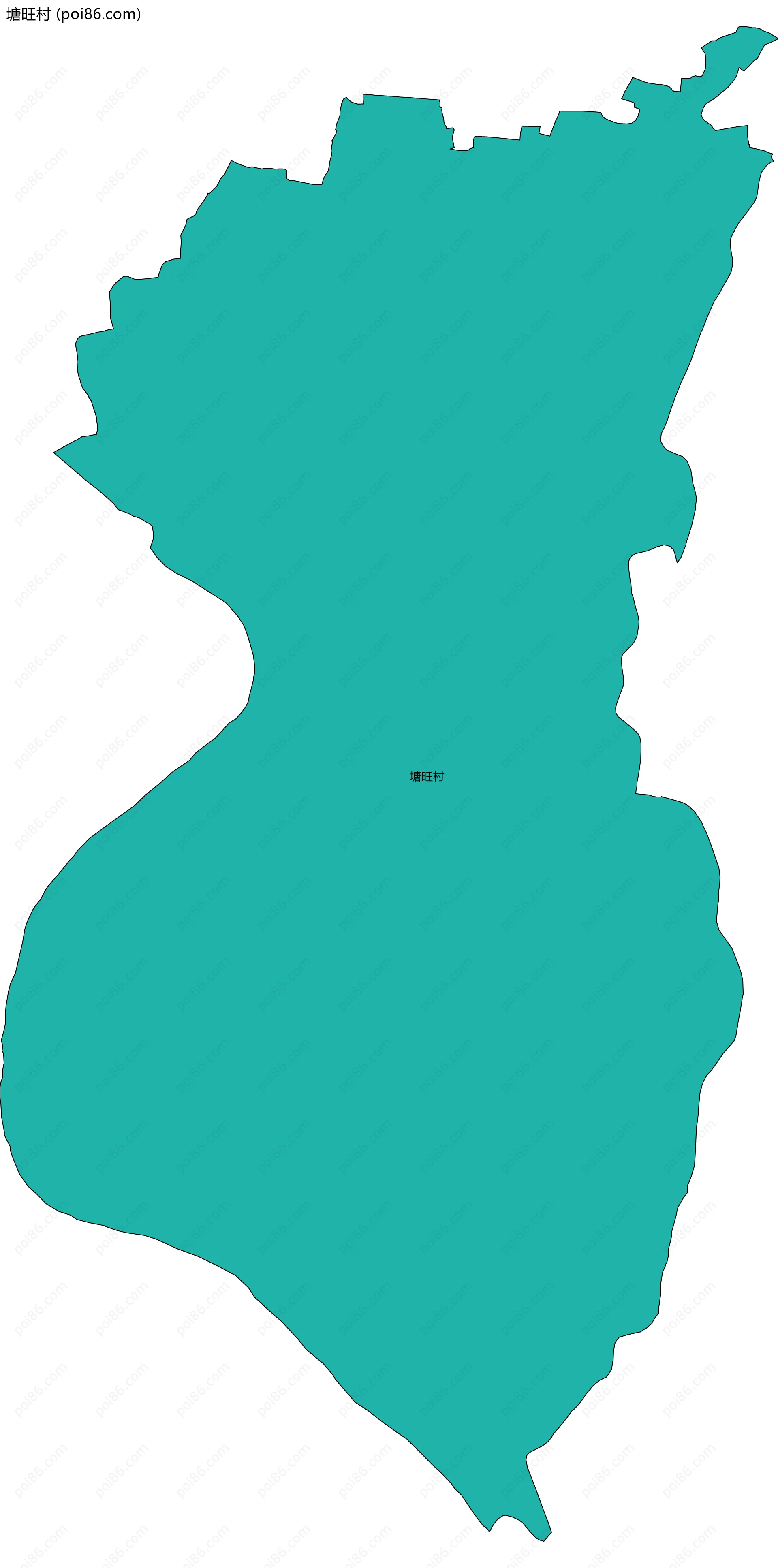 塘旺村边界地图