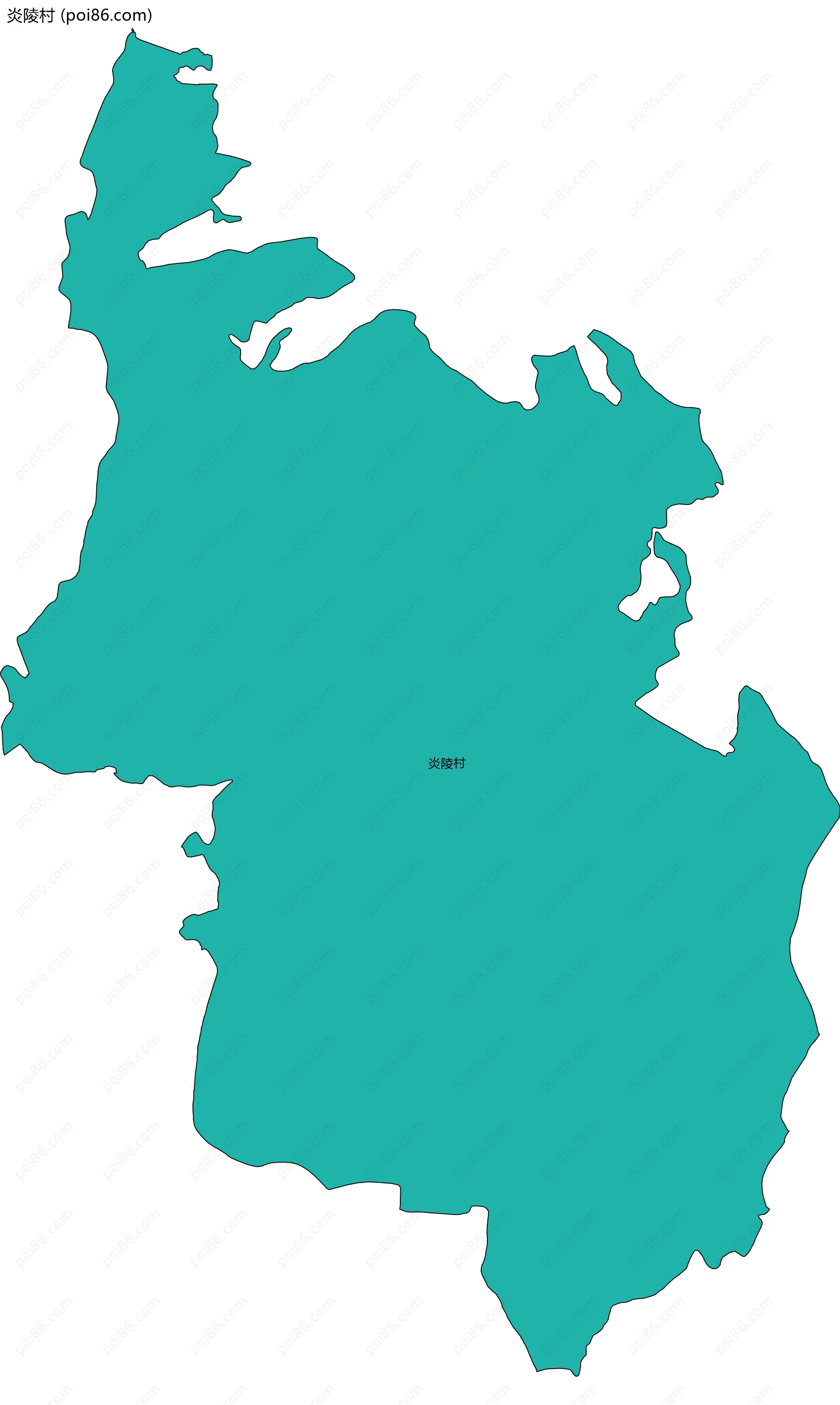 炎陵村边界地图