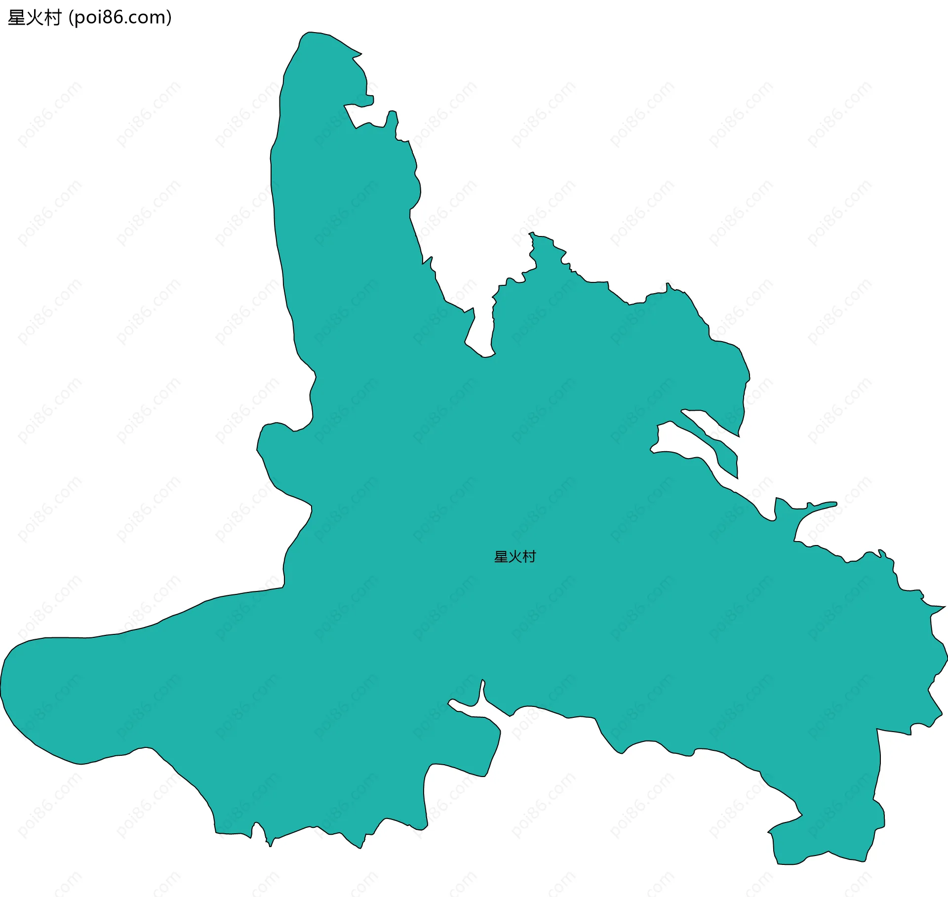 星火村边界地图
