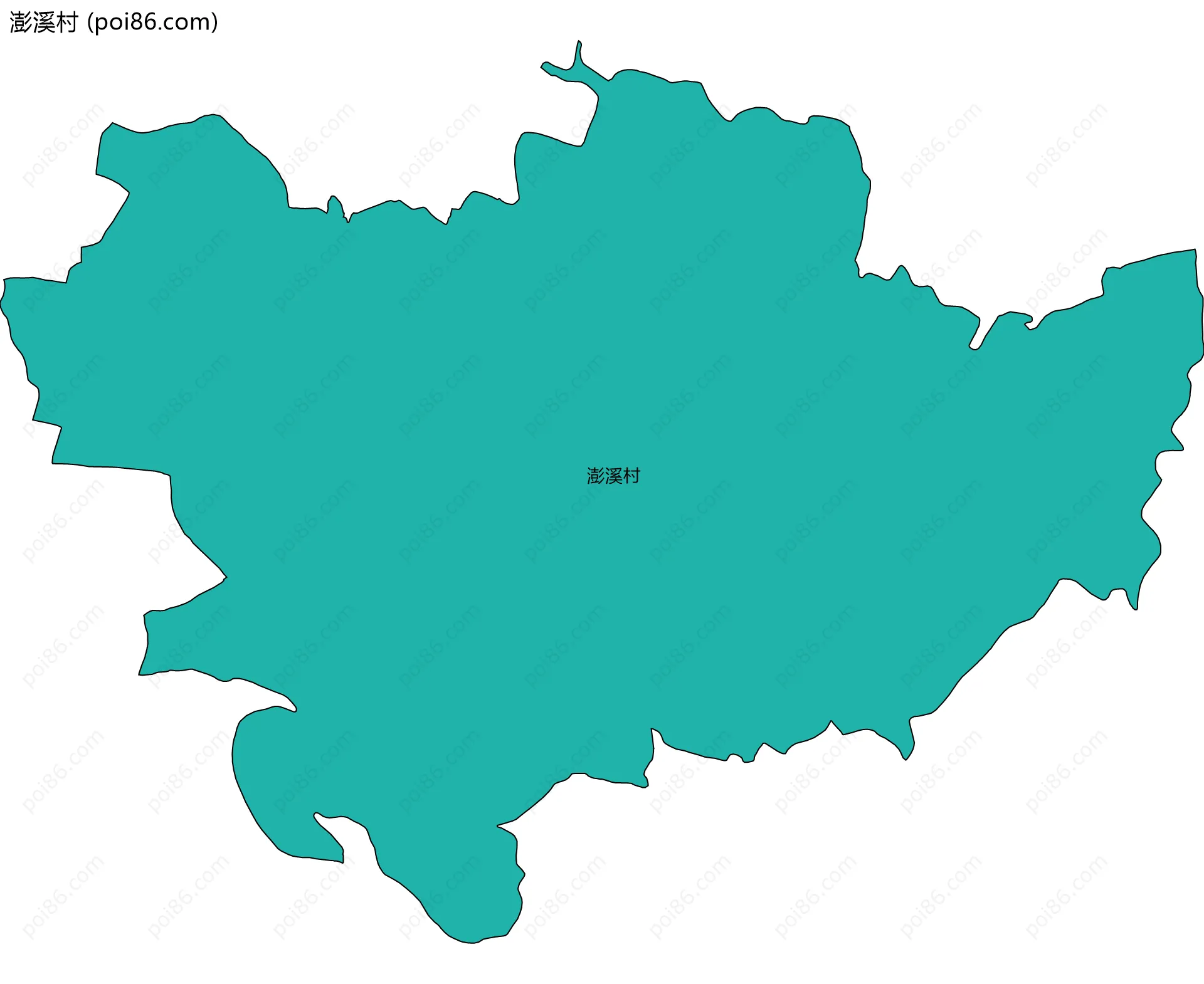 澎溪村边界地图