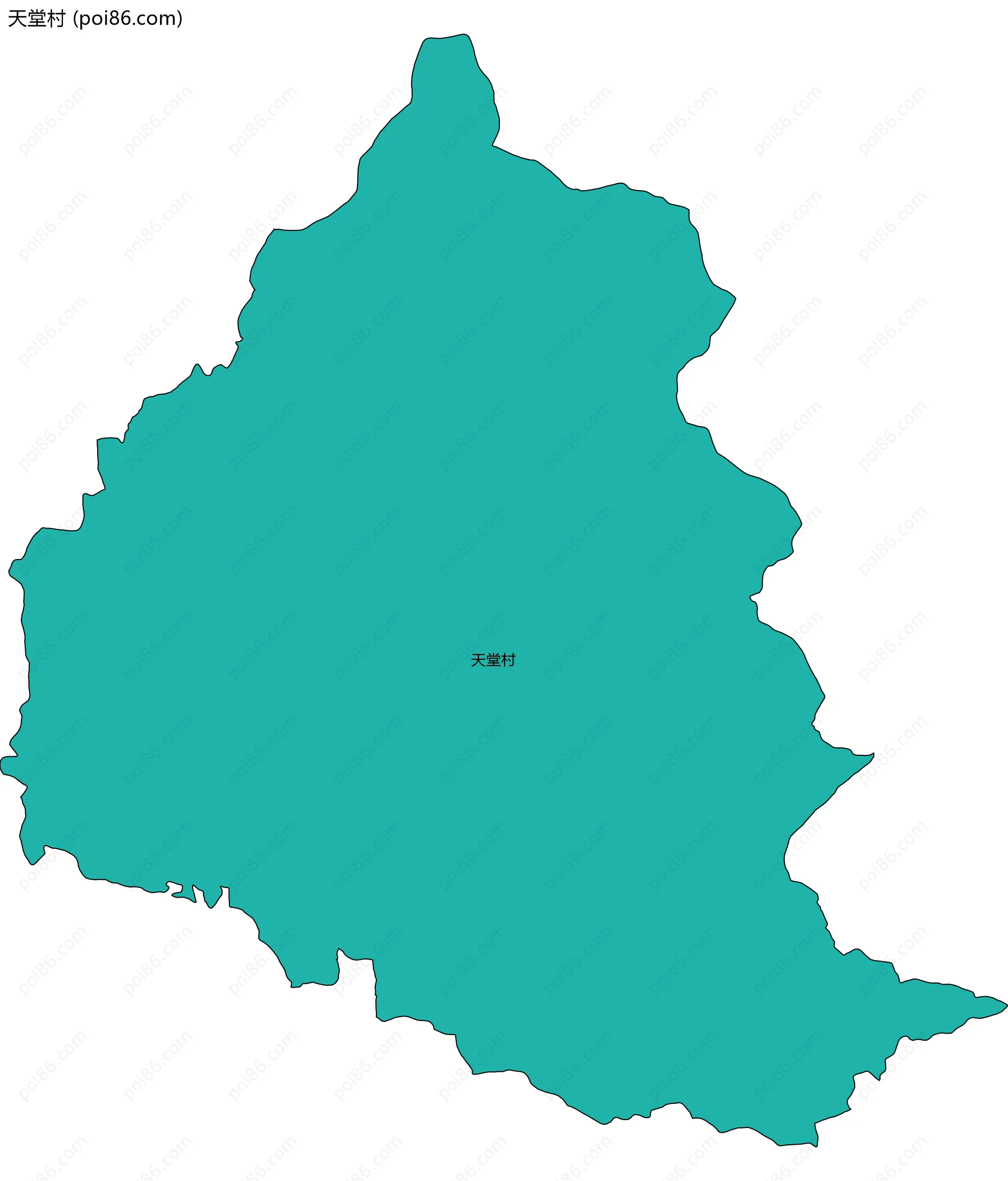 天堂村边界地图