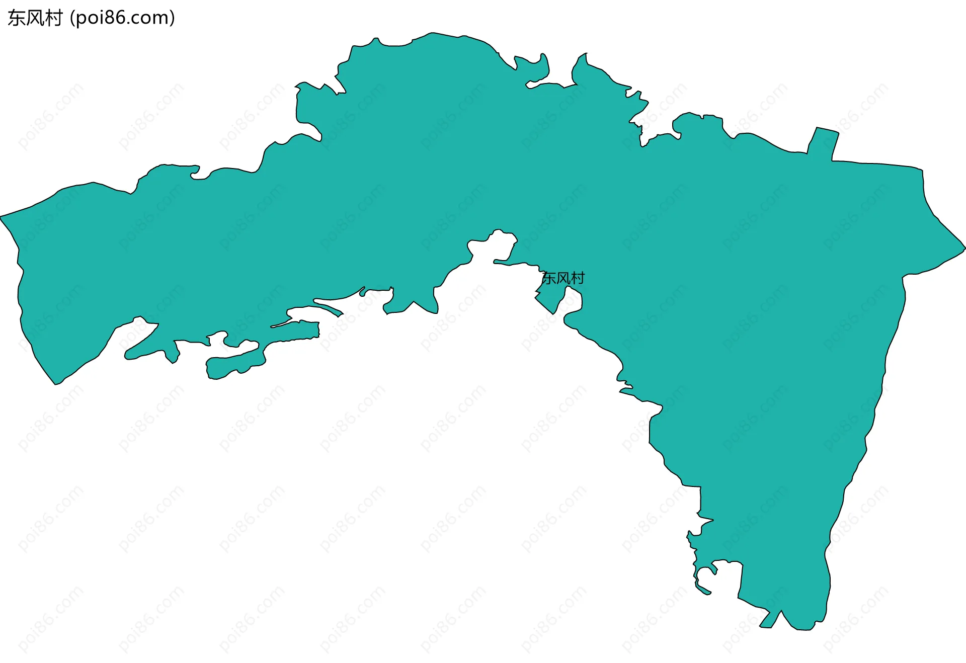 东风村边界地图