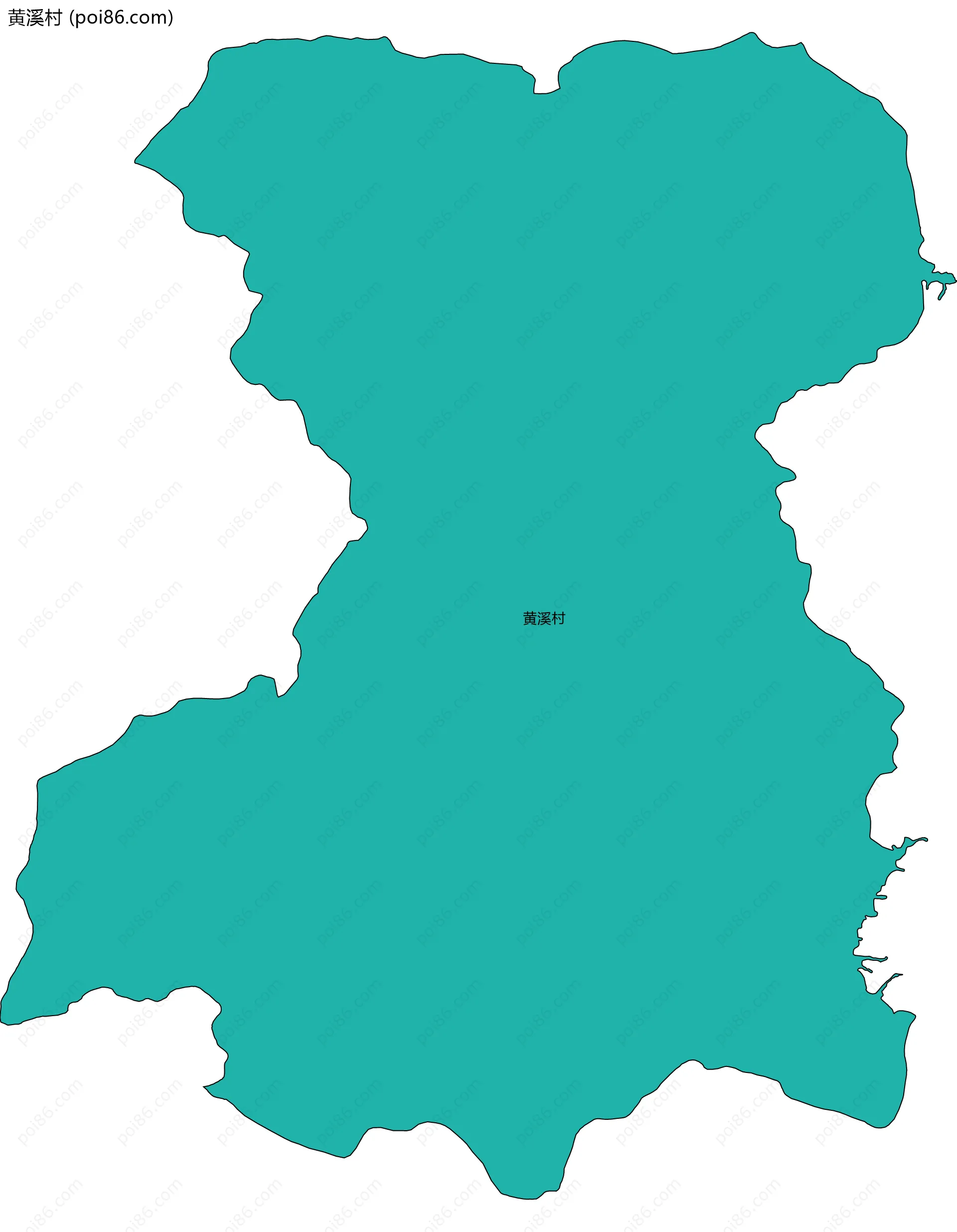 黄溪村边界地图