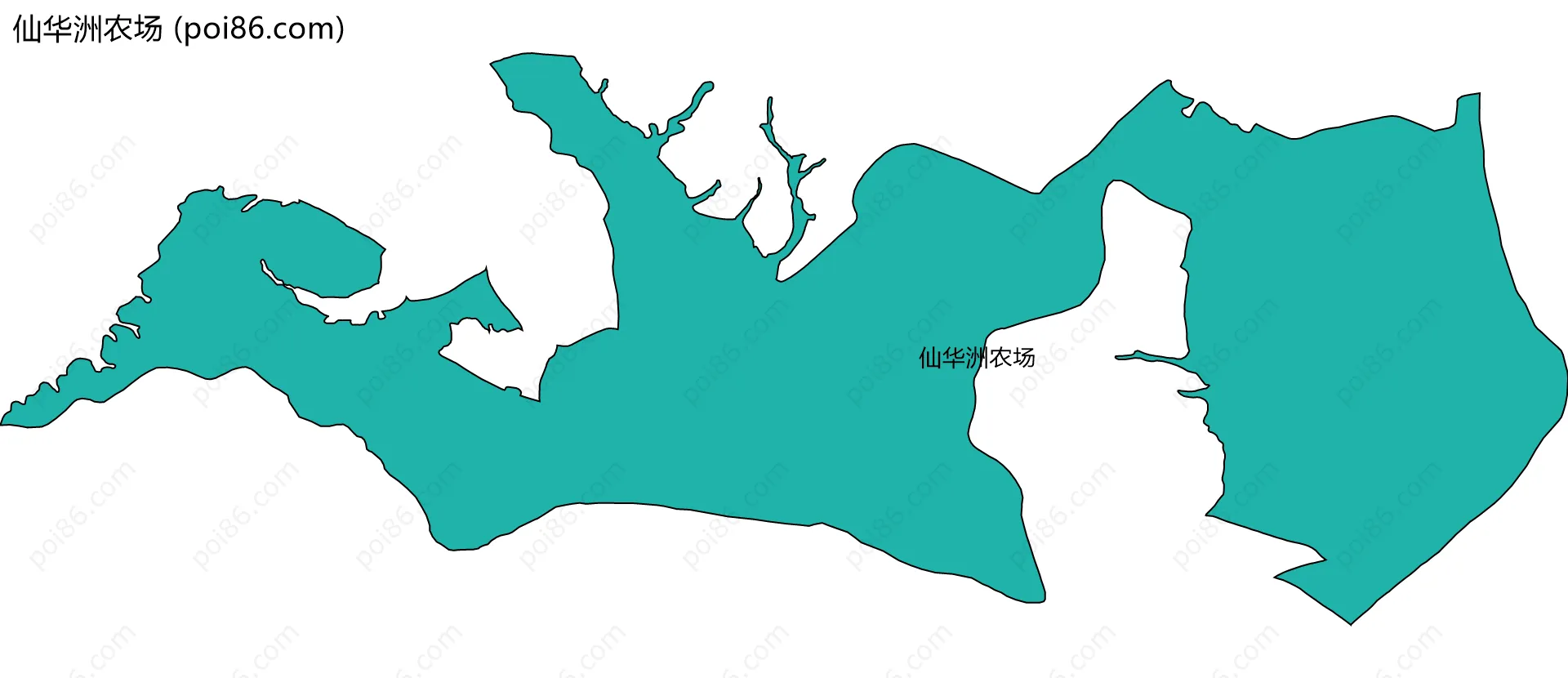 仙华洲农场边界地图