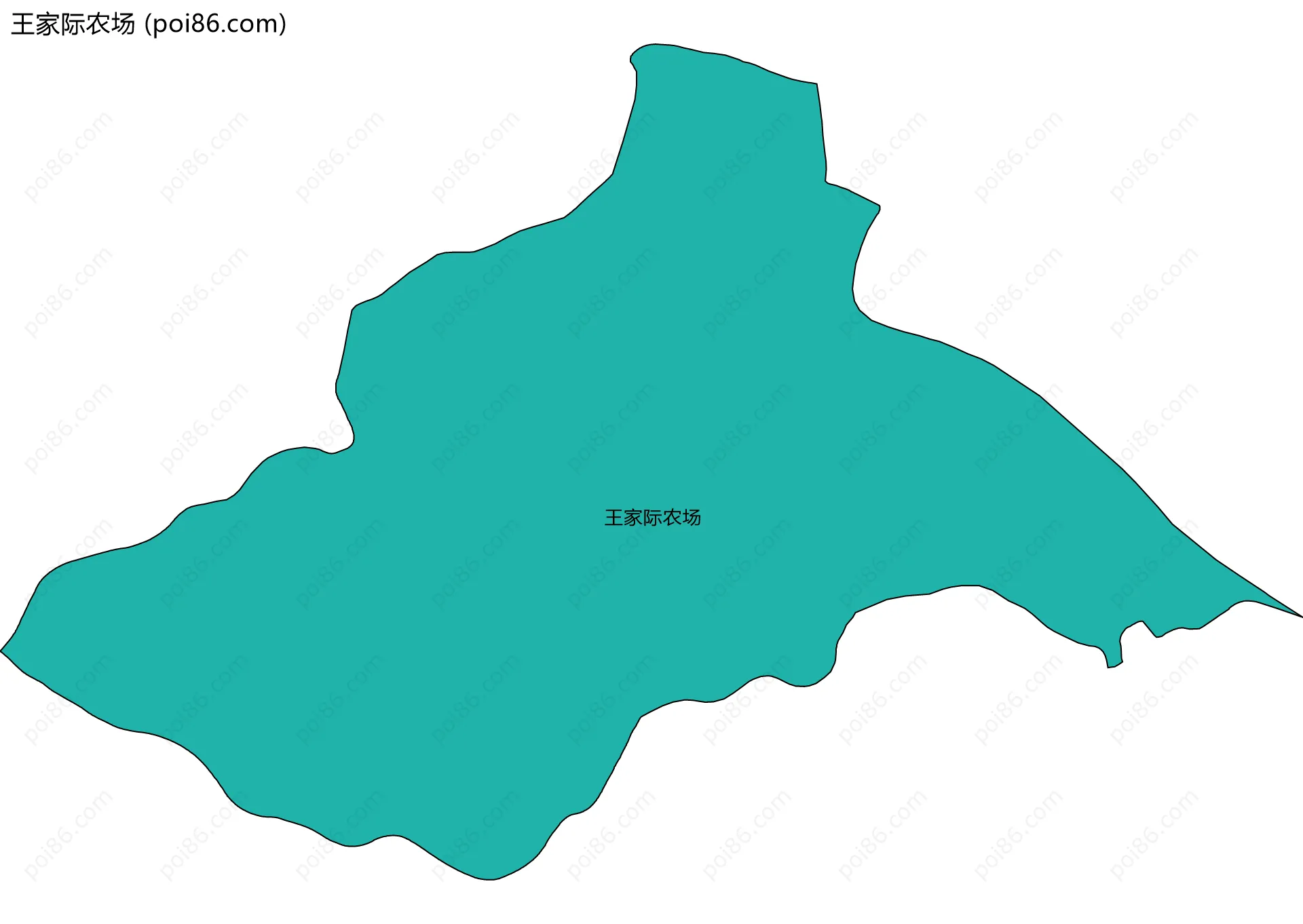 王家际农场边界地图
