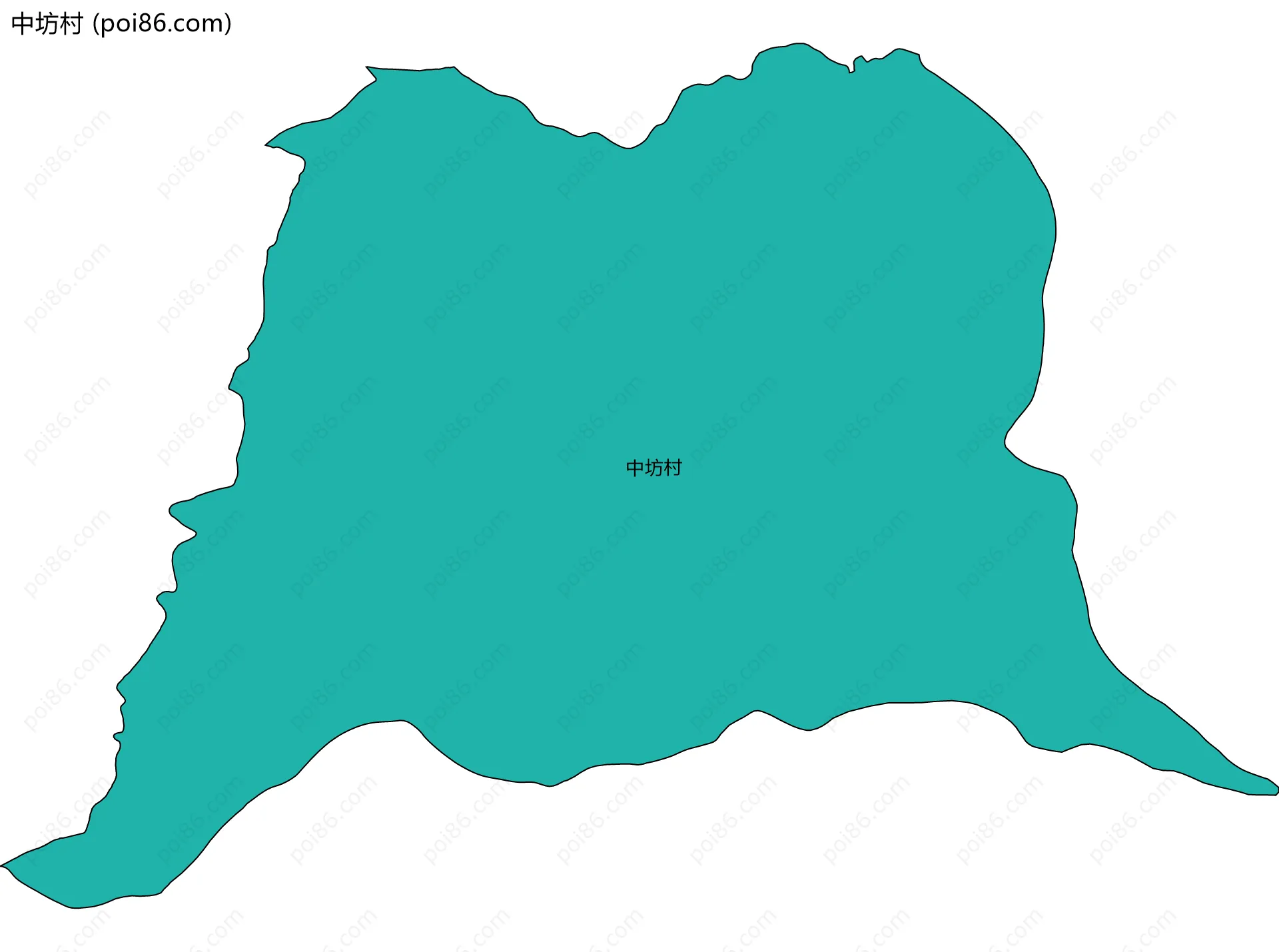 中坊村边界地图