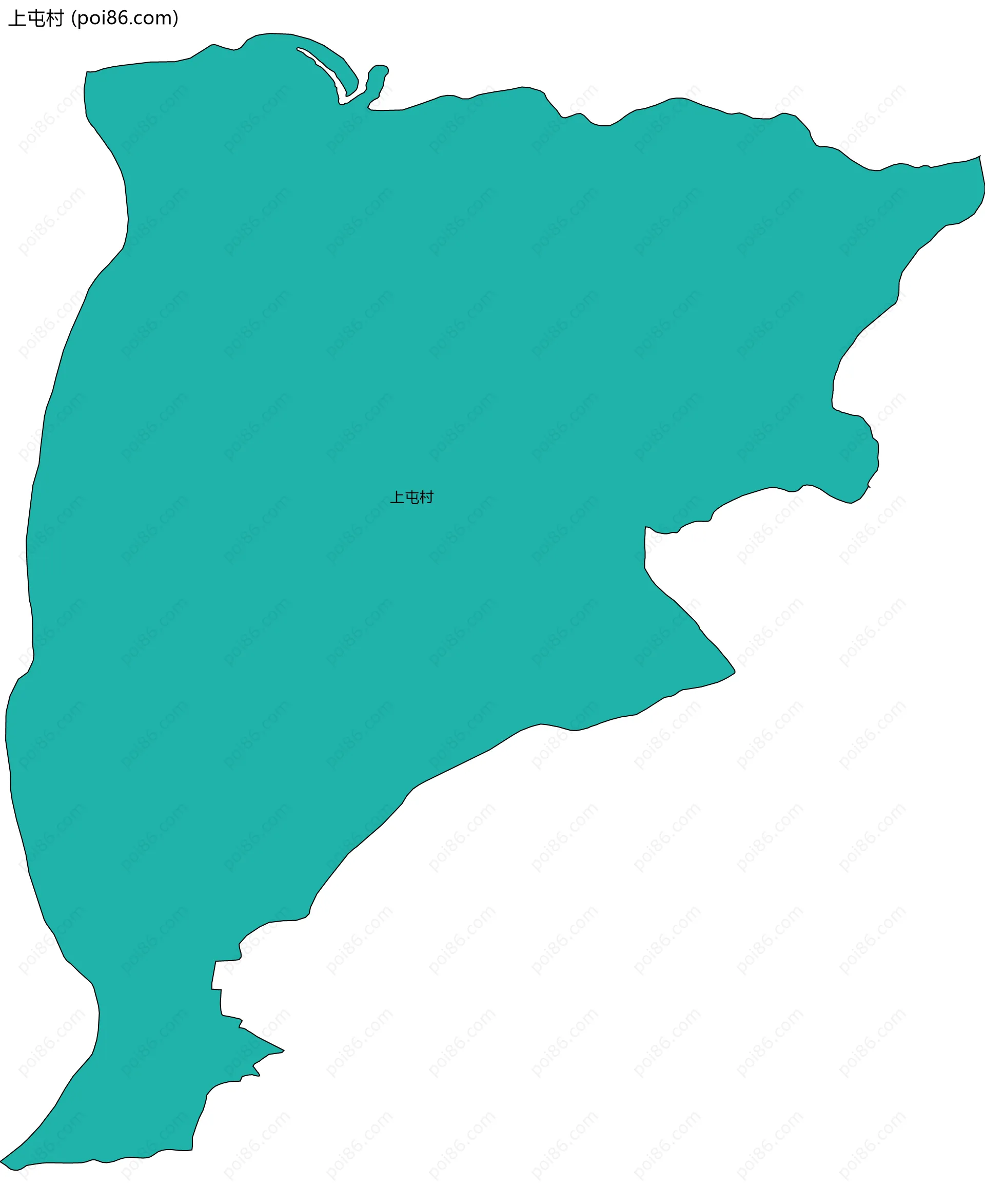 上屯村边界地图