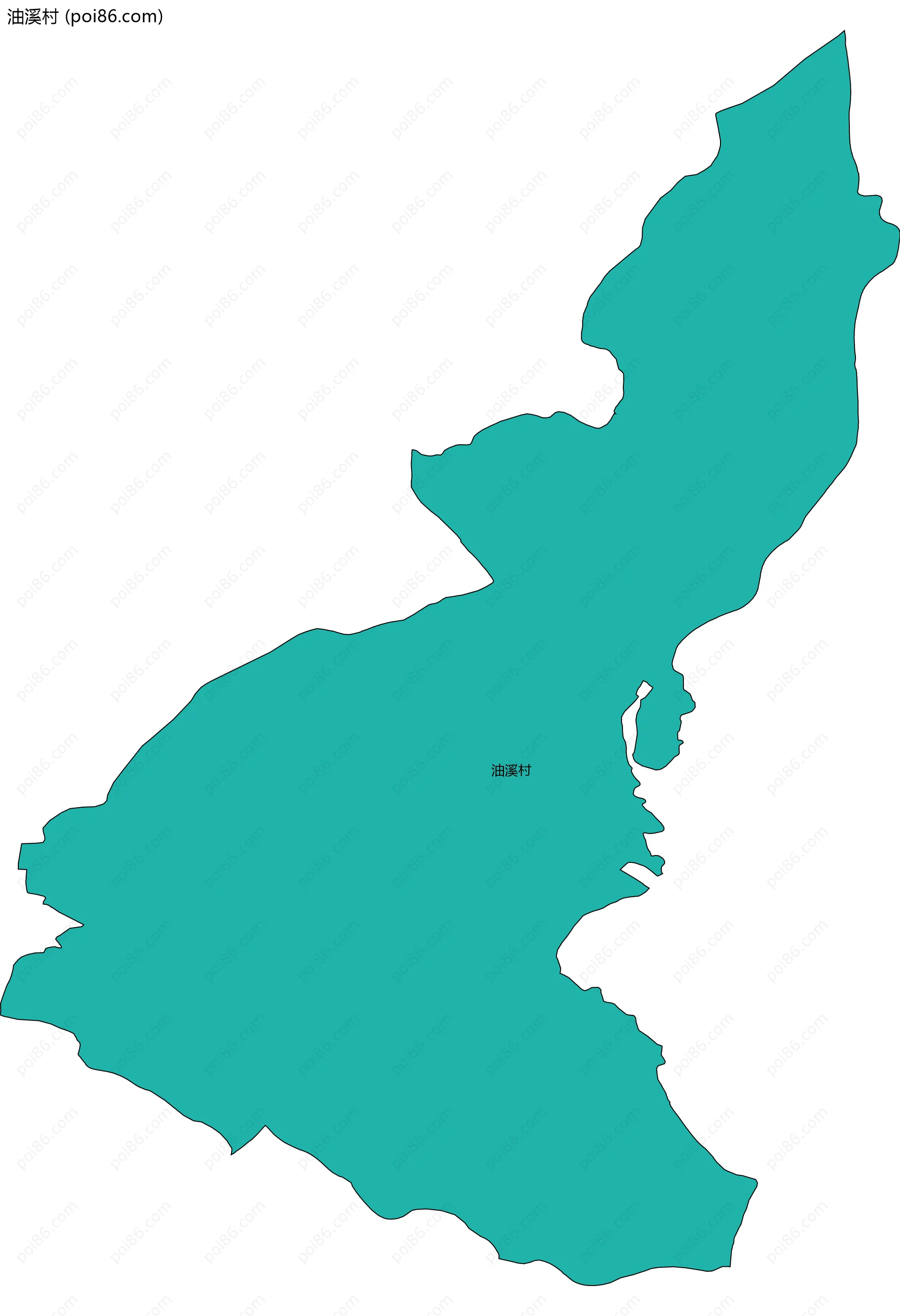 油溪村边界地图