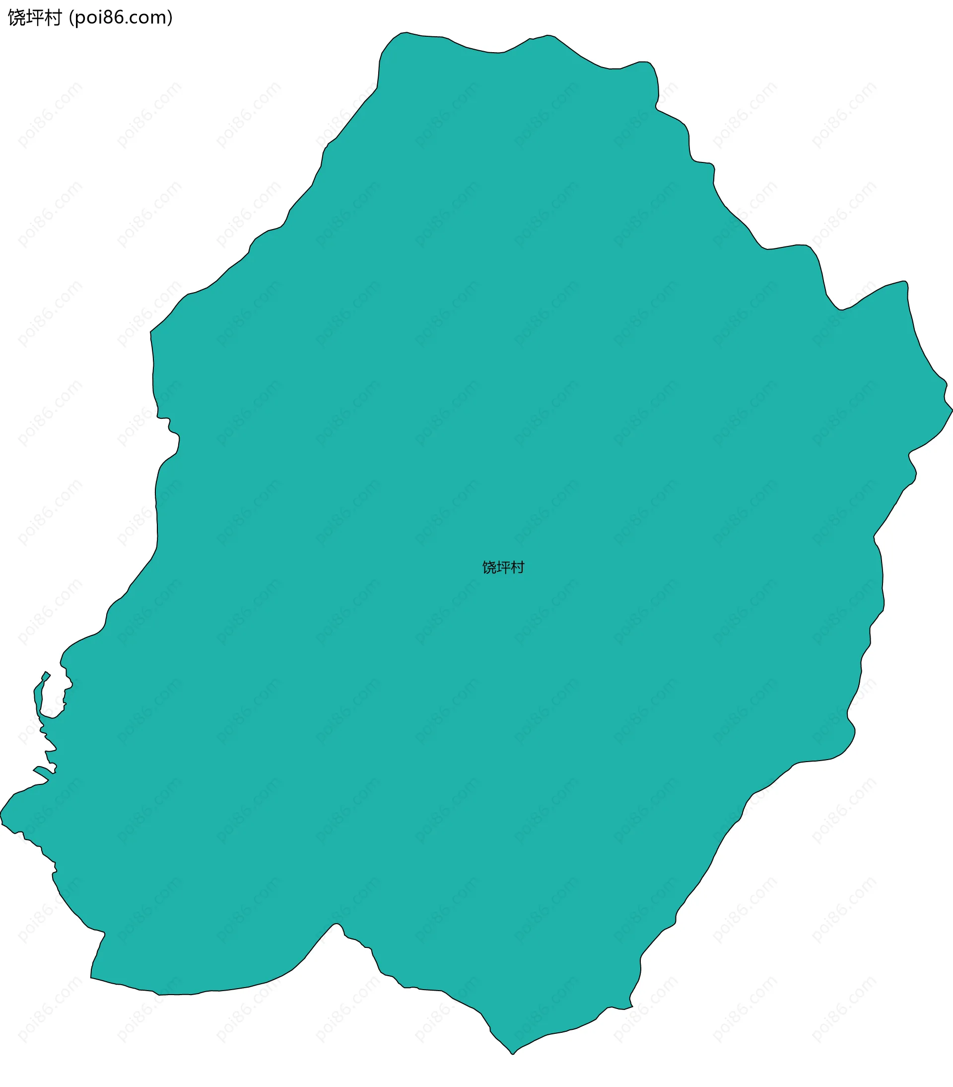 饶坪村边界地图