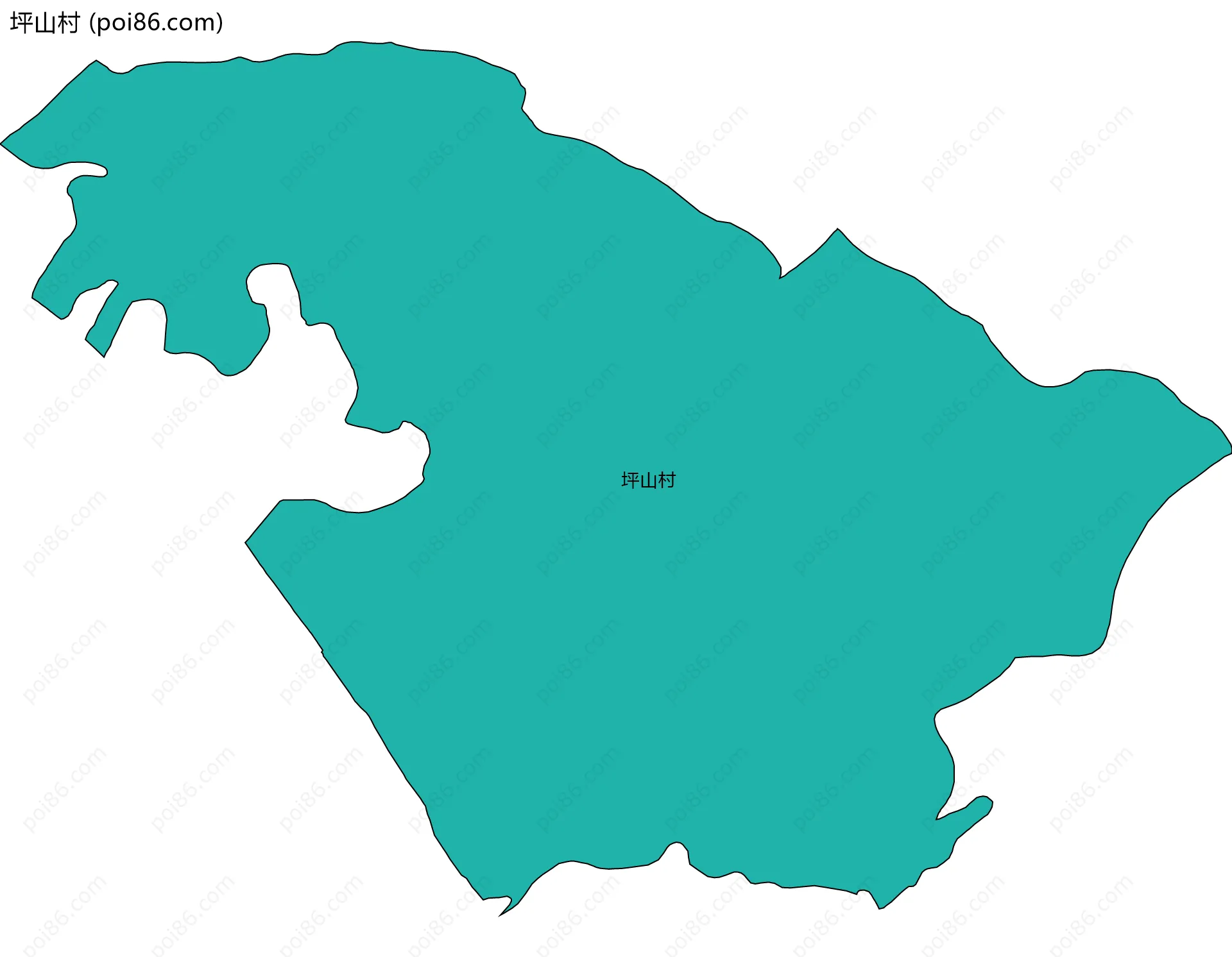 坪山村边界地图